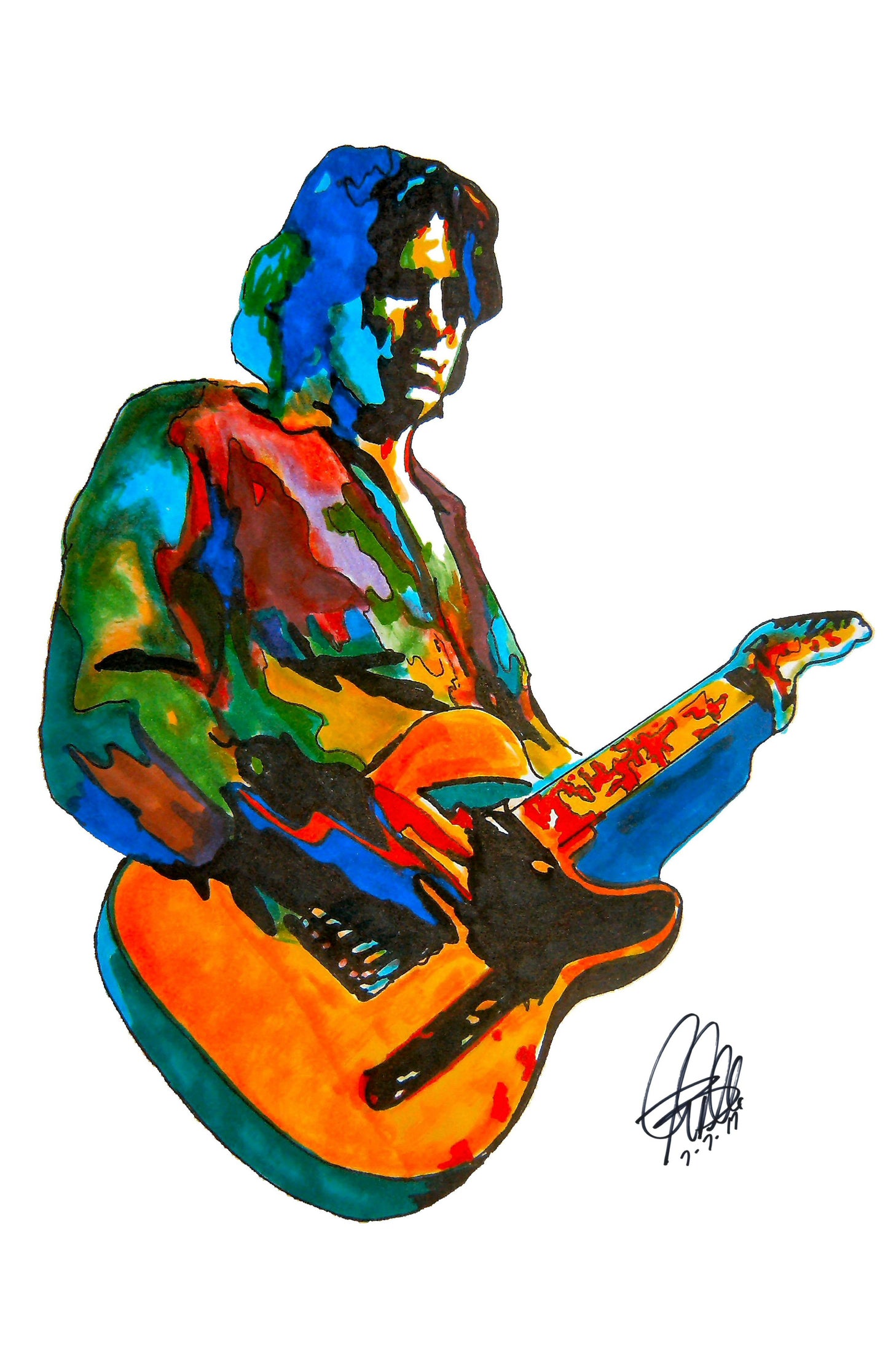 Jeff Buckley Singer Guitar Soul Blues Rock Music Poster Print Wall Art 11x17