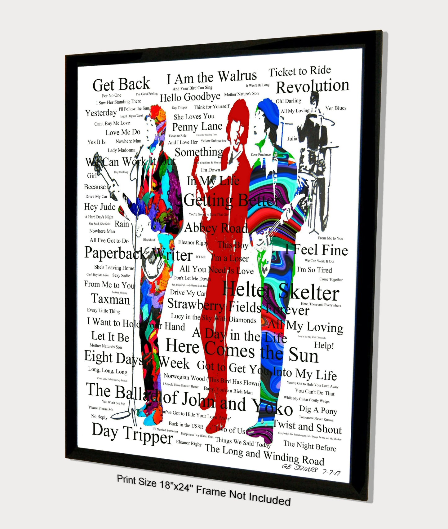 The Beatles Songs John Paul George Ringo Music Poster Print Wall Art 18x24