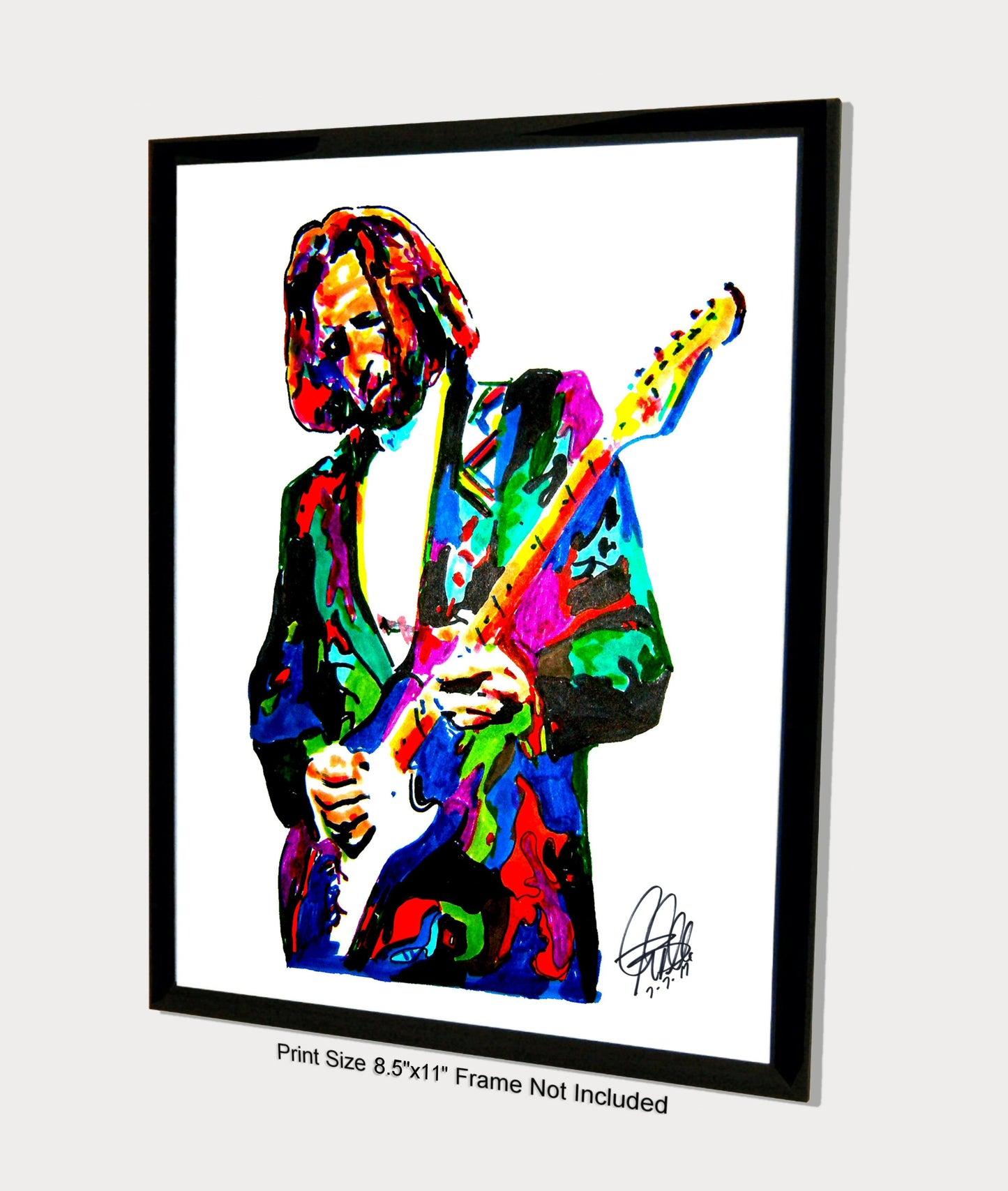 Eric Clapton Cream Yardbirds Guitar Blues Rock Music Print Poster Art 8.5x11