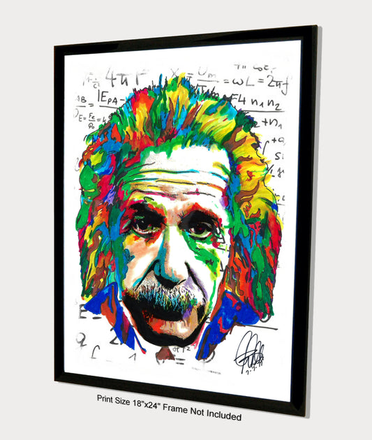 Albert Einstein Science Poster Print Wall Art 18x24