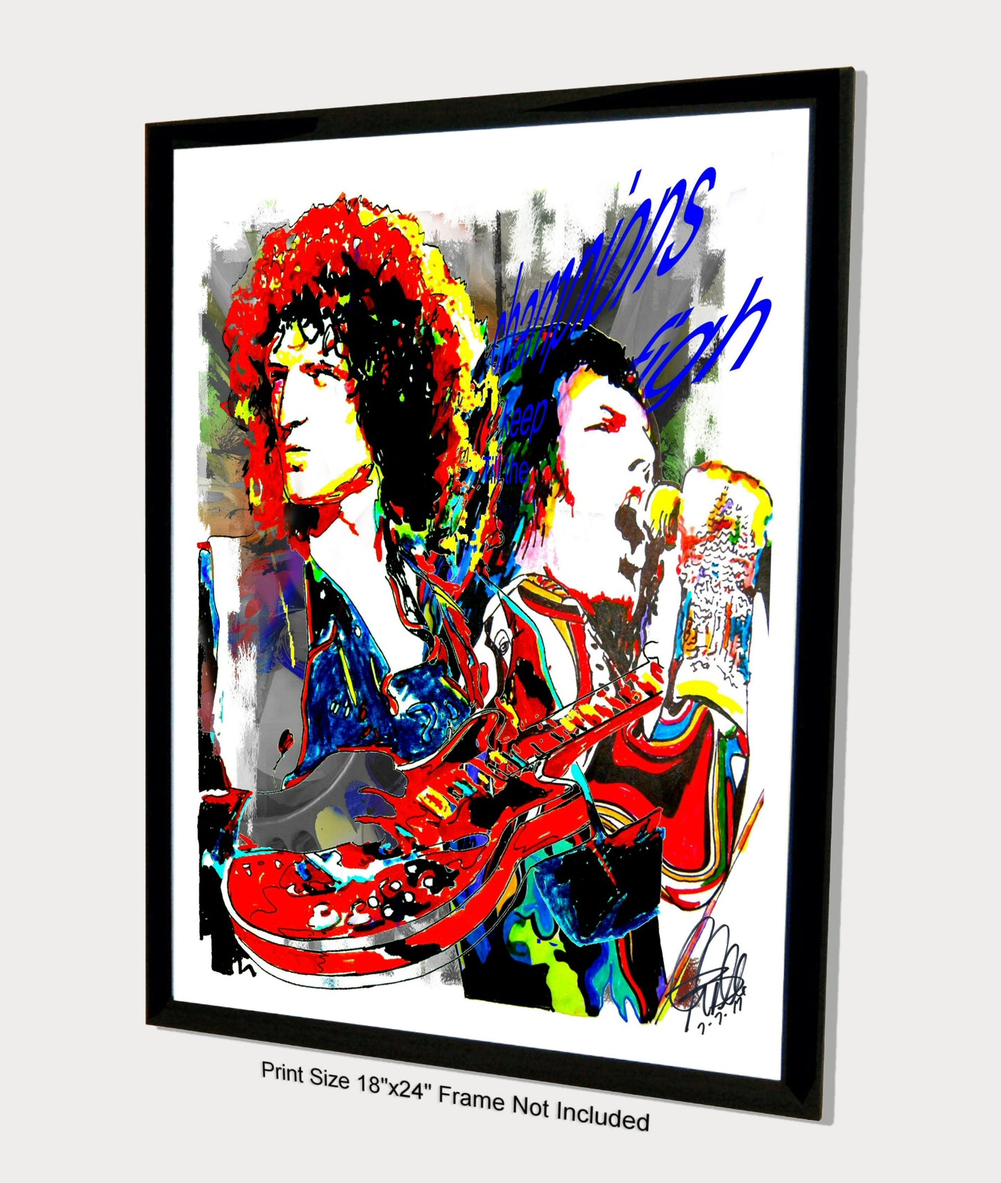 Queen Freddie Mercury Brian May Rock Music Poster Print Wall Art 18x24
