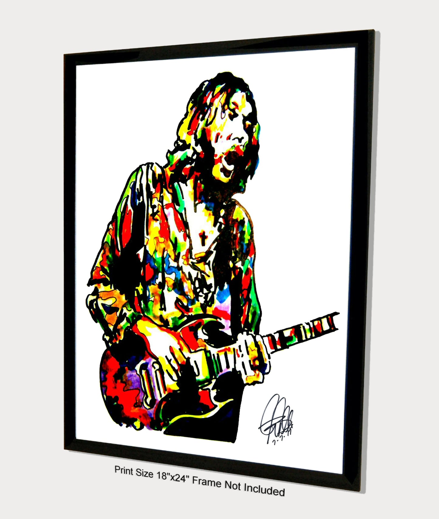 Duane Allman Guitar Southern Rock Music Poster Print Wall Art 18x24