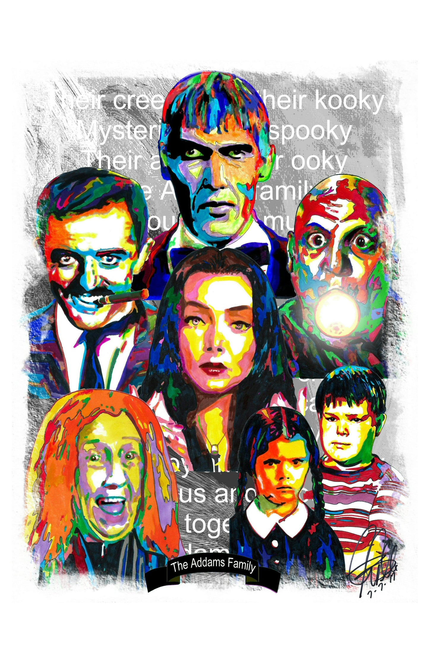 The Addams Family 1964 TV Series Poster Print Wall Art 11x17