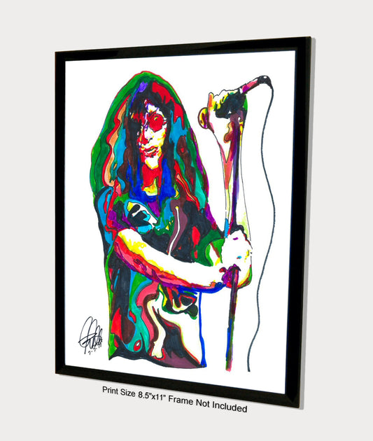 Joey Ramone Ramones Singer Punk Rock Music Poster Print Wall Art 8.5x11