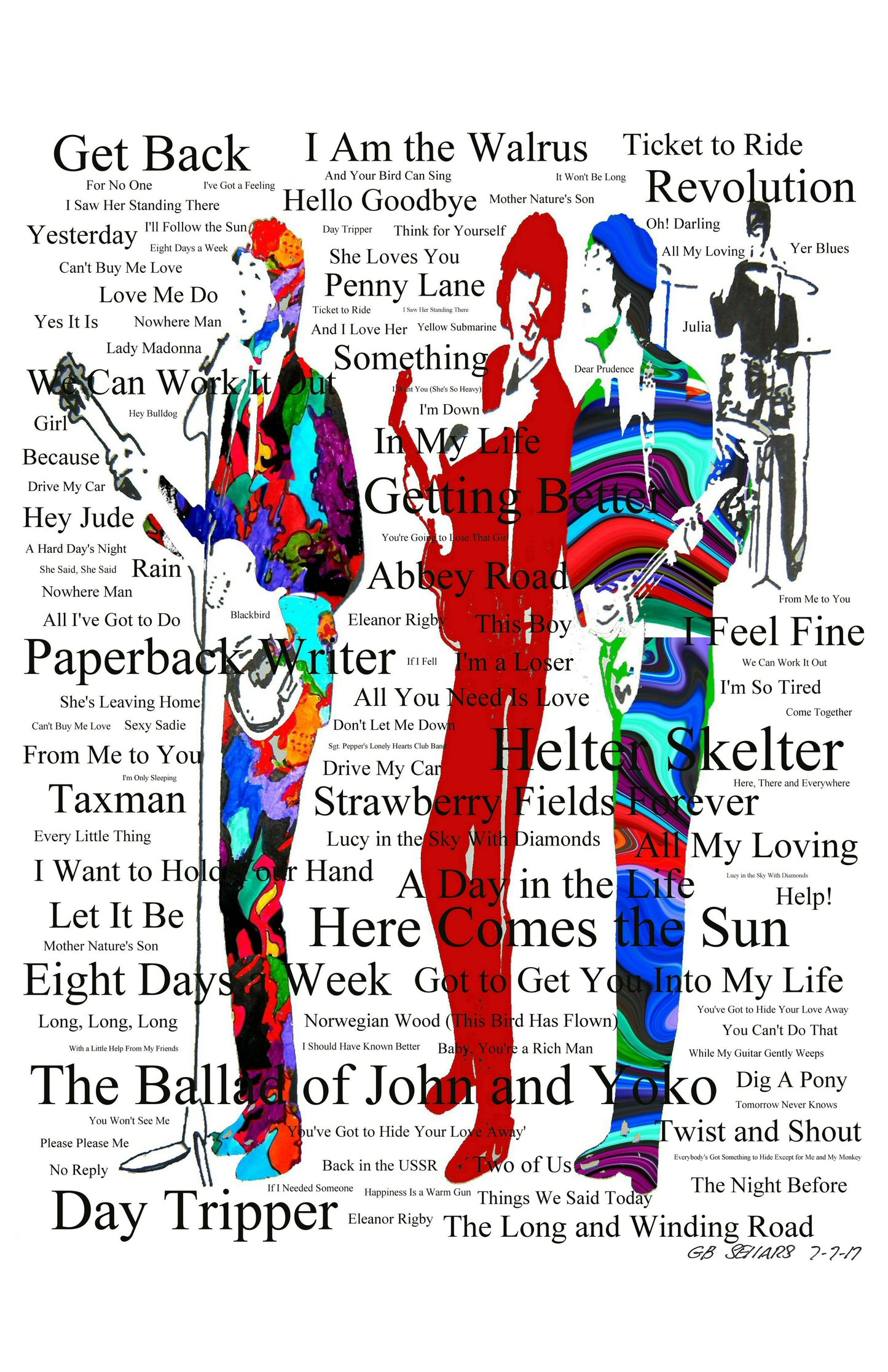 The Beatles Songs John Paul George Ringo Music Poster Print Wall Art 11x17