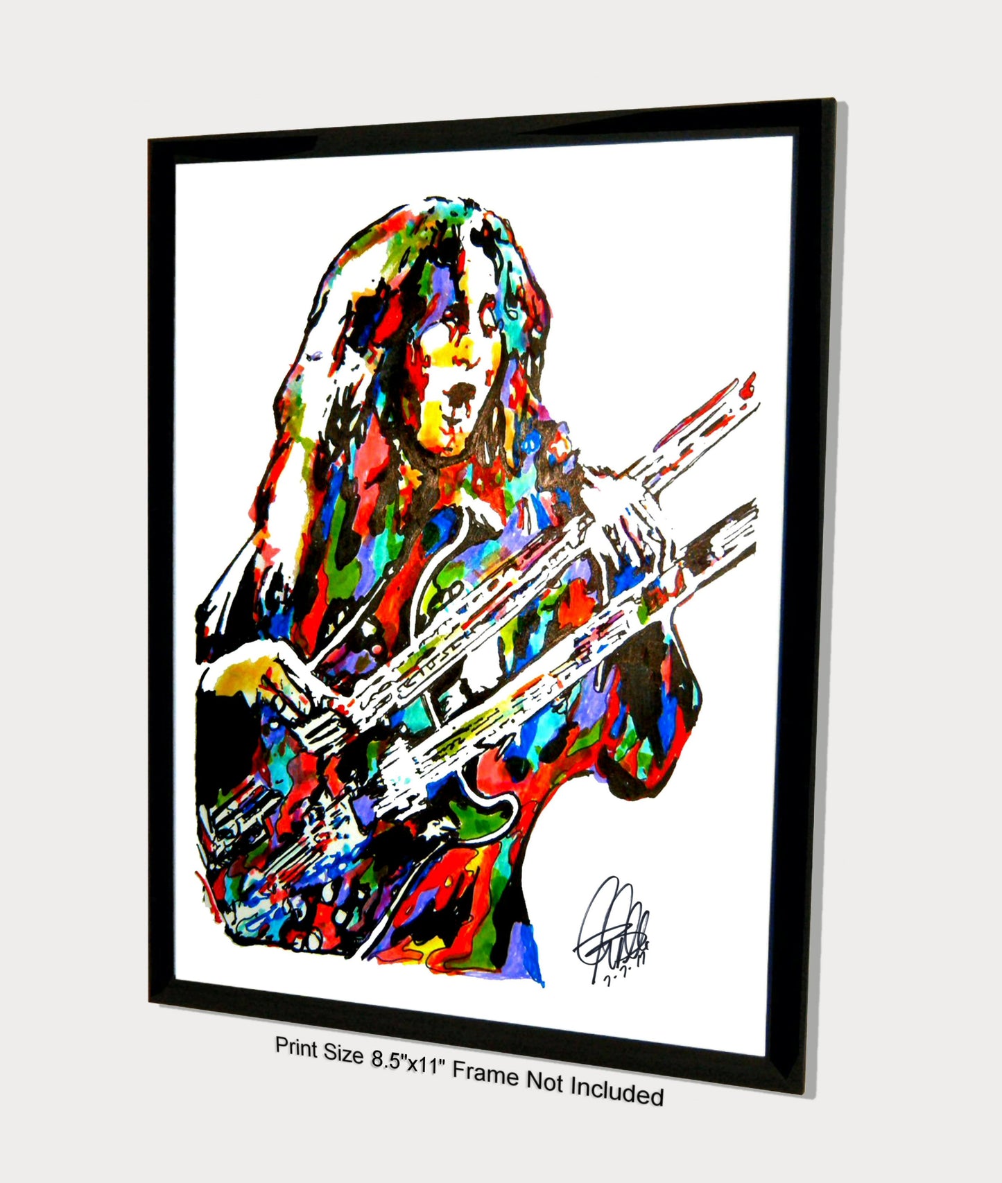 Geddy Lee Rush Bass Guitar Rock Music Poster Print Wall Art 8.5x11