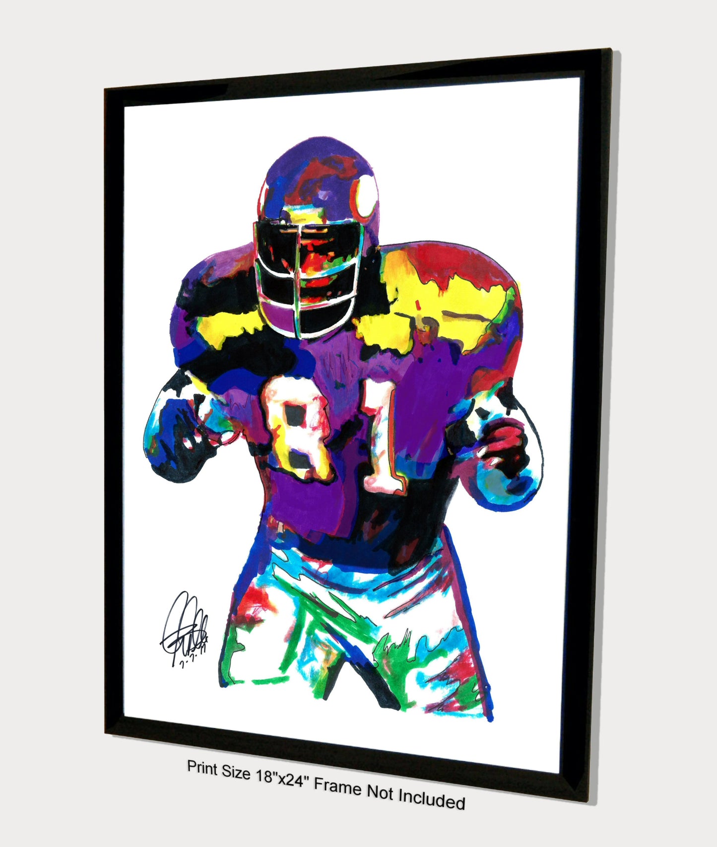 Carl Eller Minnesota Vikings Football Sports Print Poster Wall Art 18x24