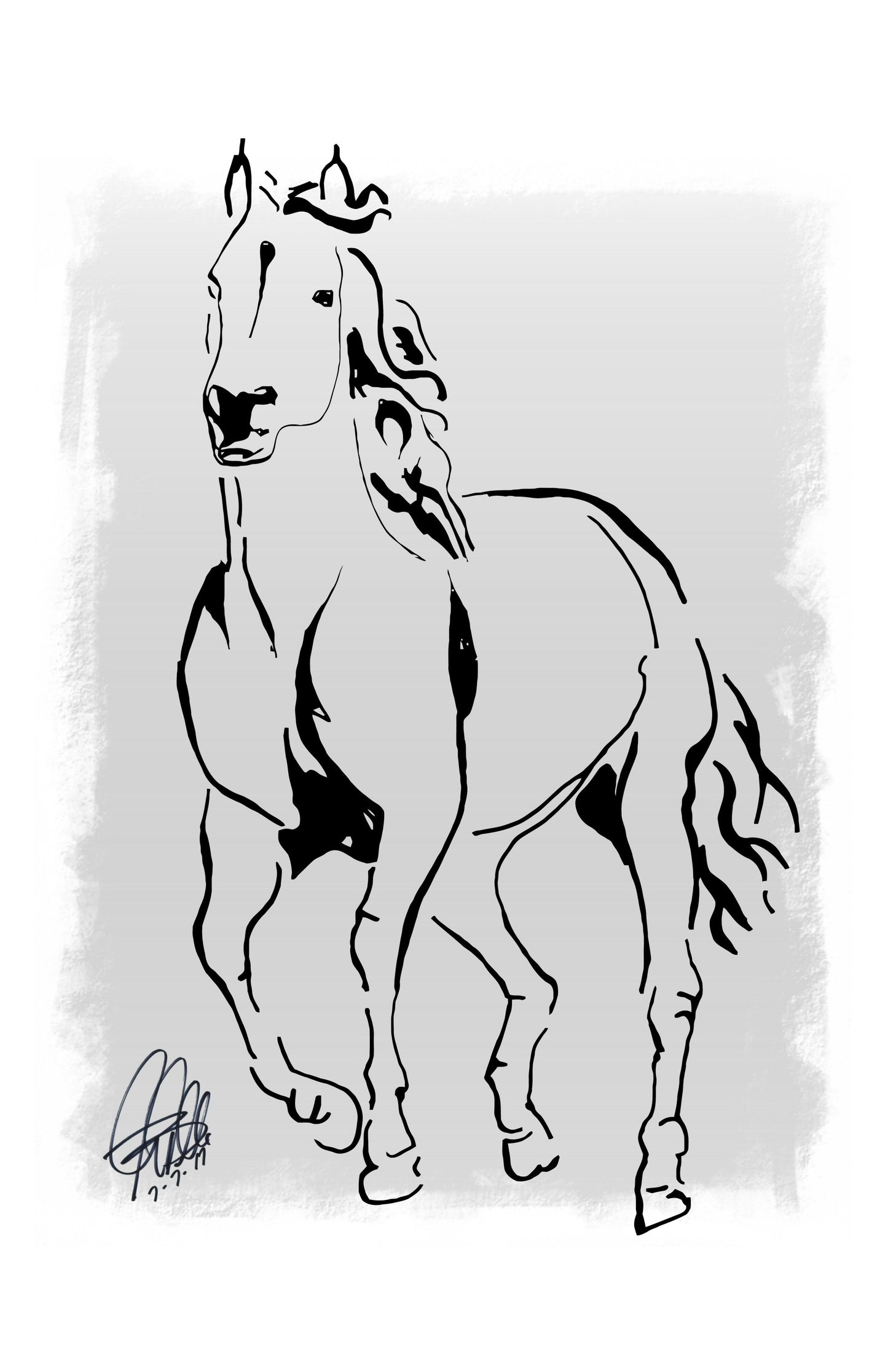 Race Horse Poster Print Wall Art 11x17