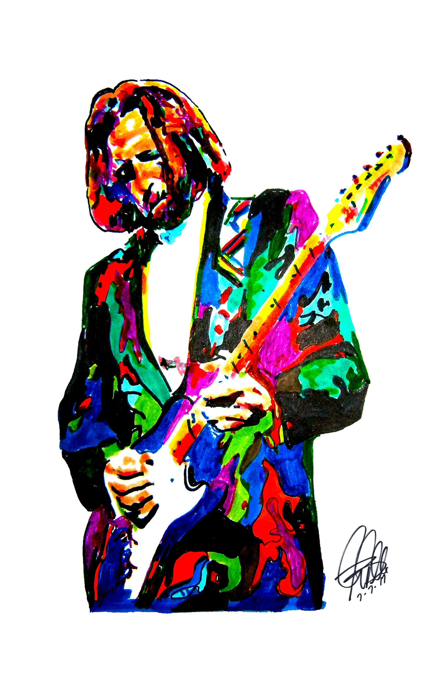 Eric Clapton Cream Yardbirds Guitar Blues Rock Music Print Poster Art 11x17