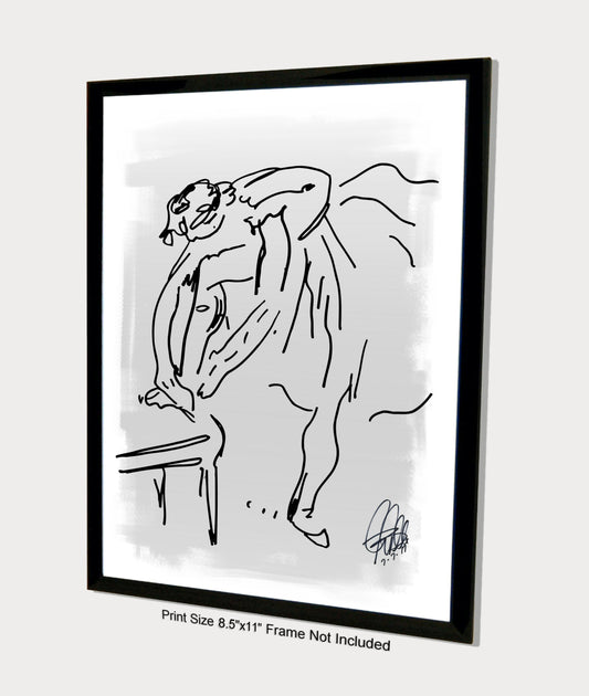 Ballet Dancer Ballerina Poster Print Wall Art 8.5x11