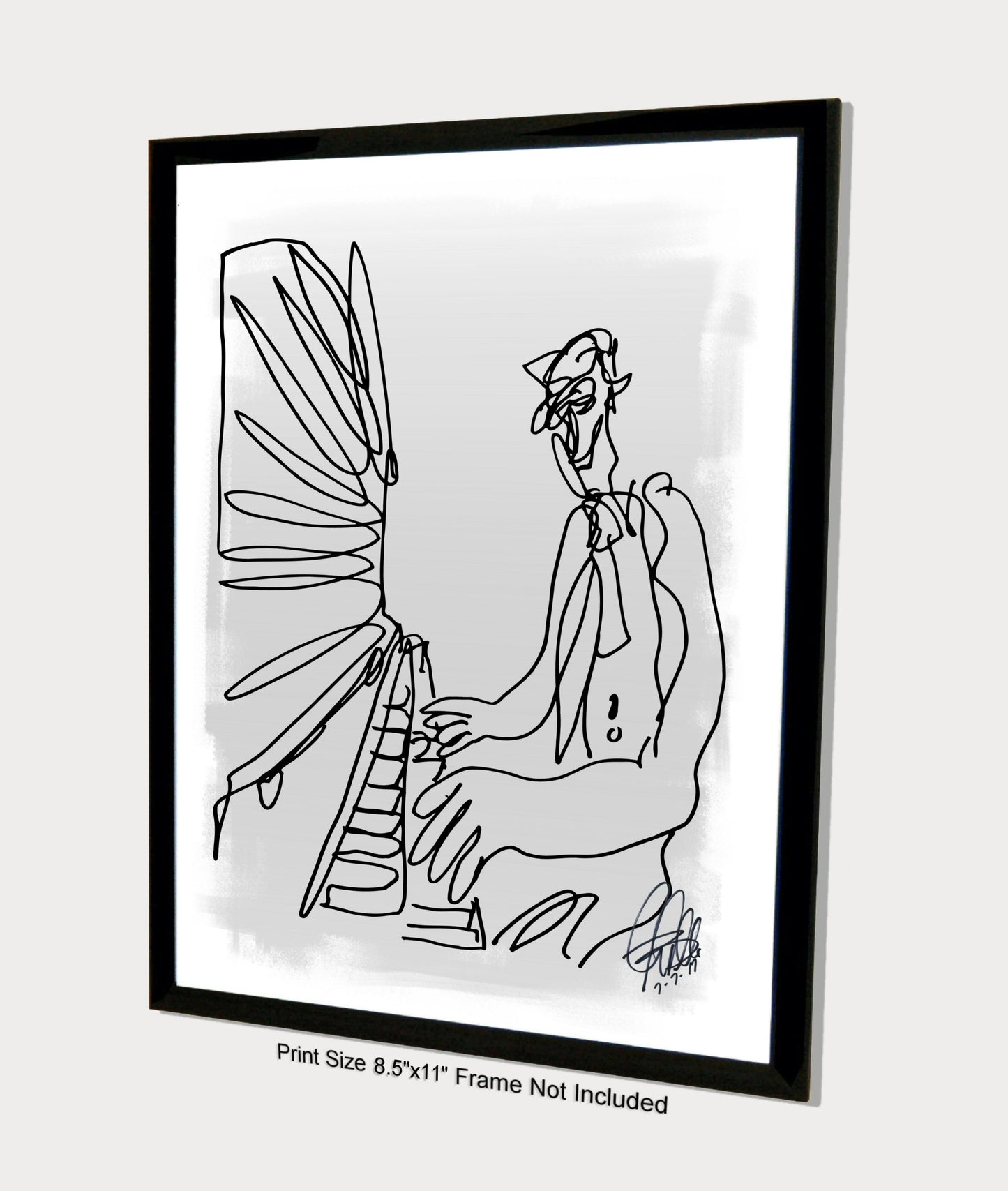 Piano Player Music Poster Print Wall Art 8.5x11