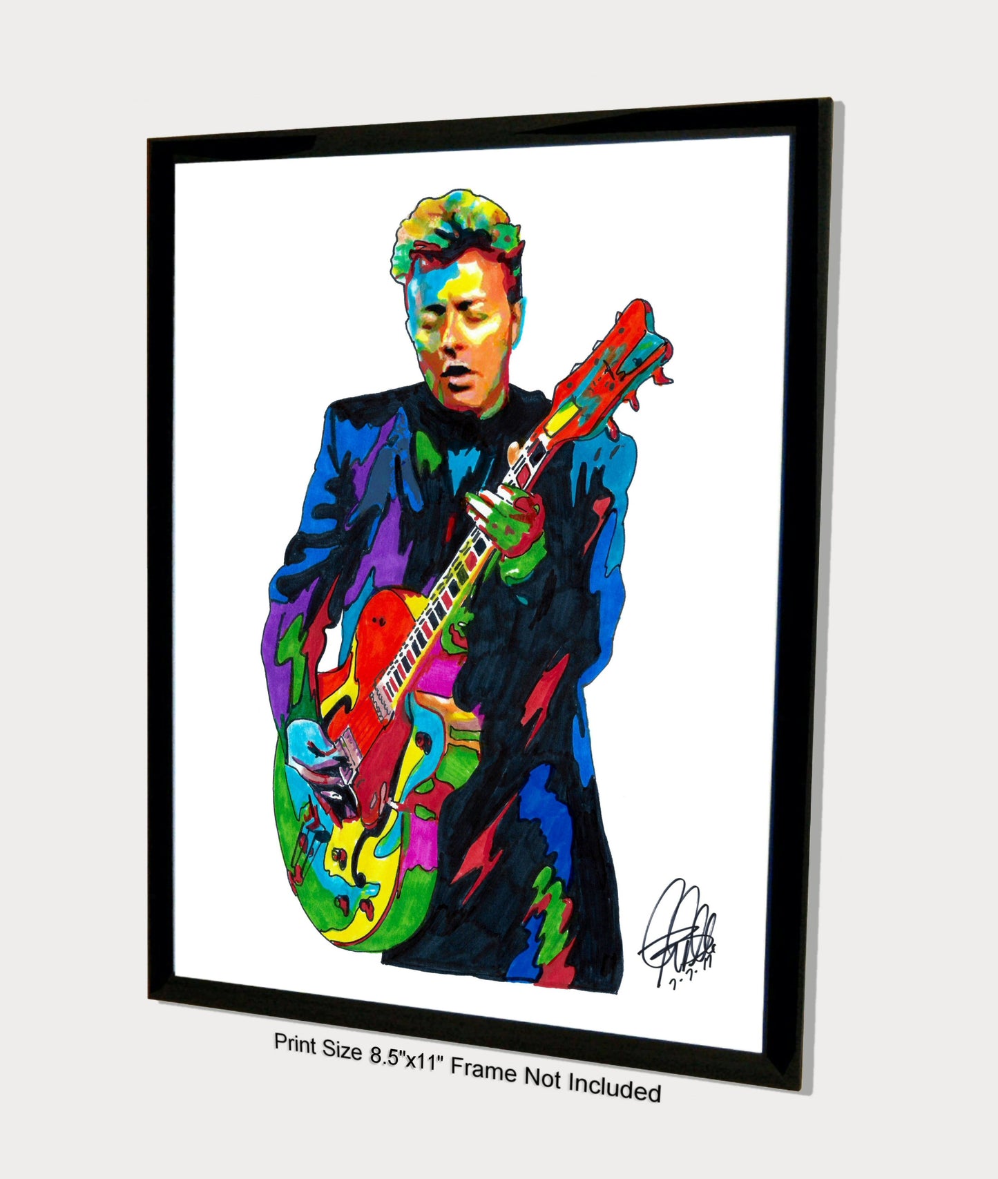 Brian Setzer Stray Cats Guitar Rock Music Poster Print Wall Art 8.5x11