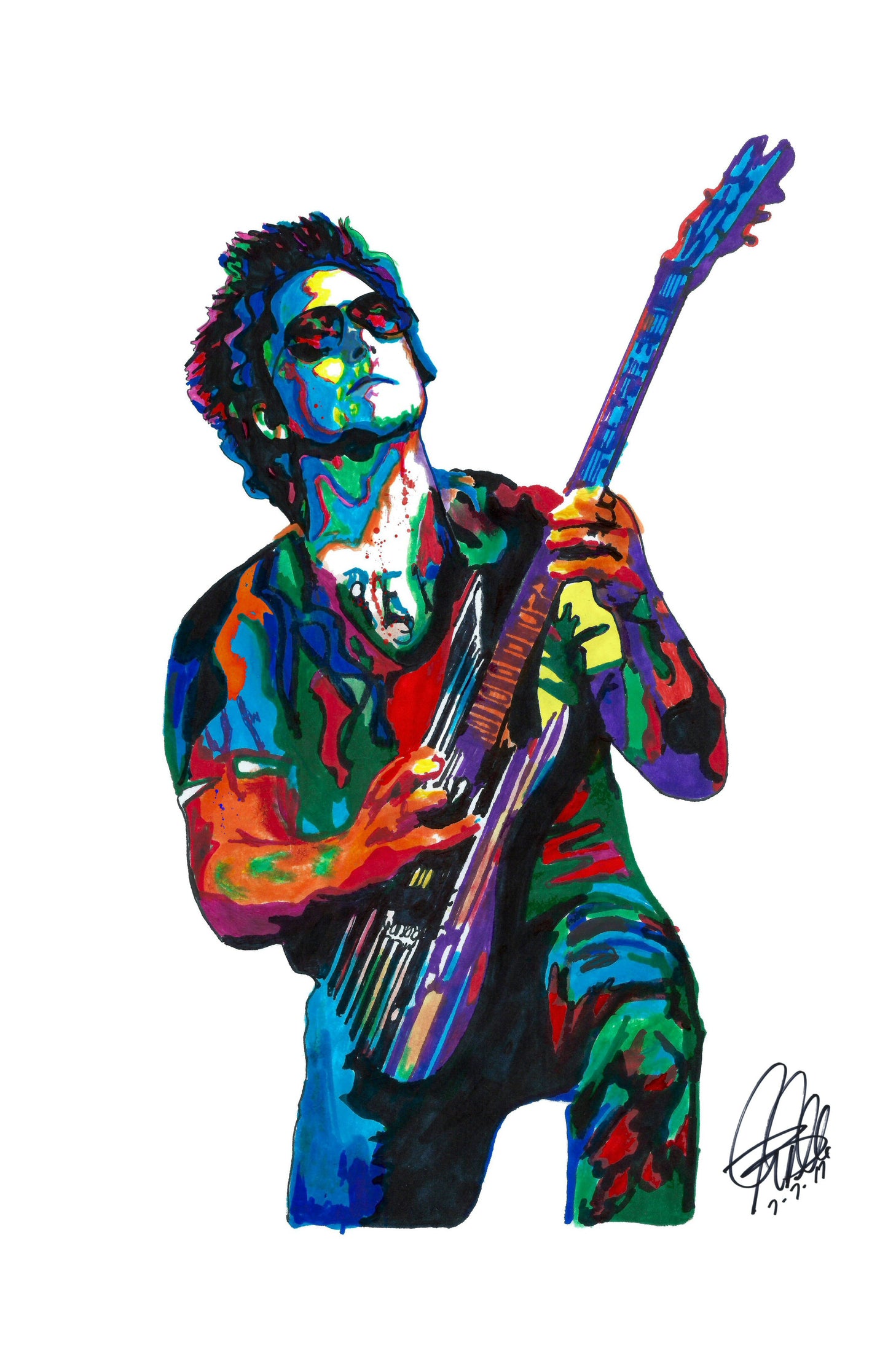 Synyster Gates Avenged Sevenfold Guitar Metal Music Print Poster Wall Art 11x17