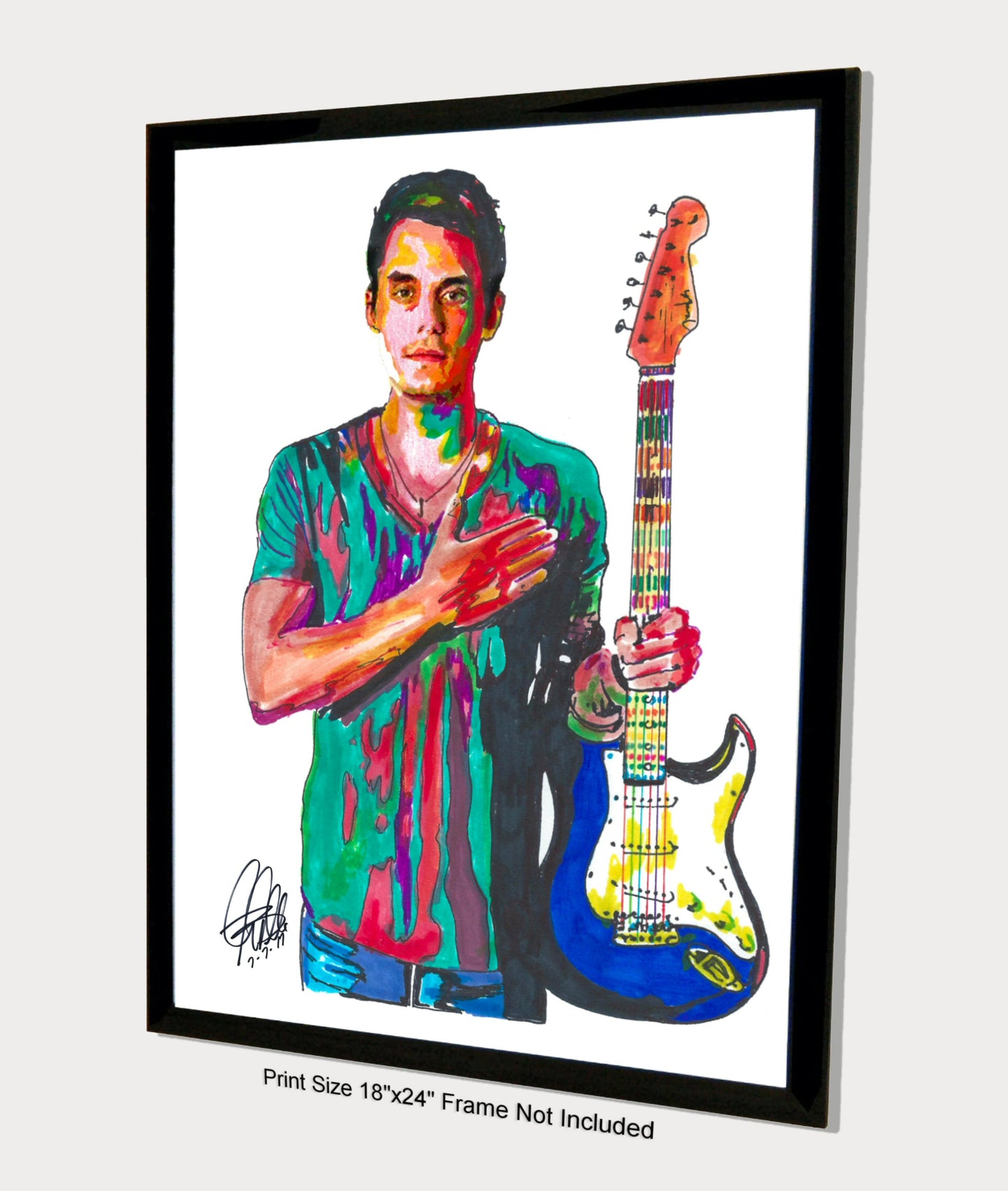 John Mayer Gultar Singer Blues Rock Music Poster Print Wall Art 18x24