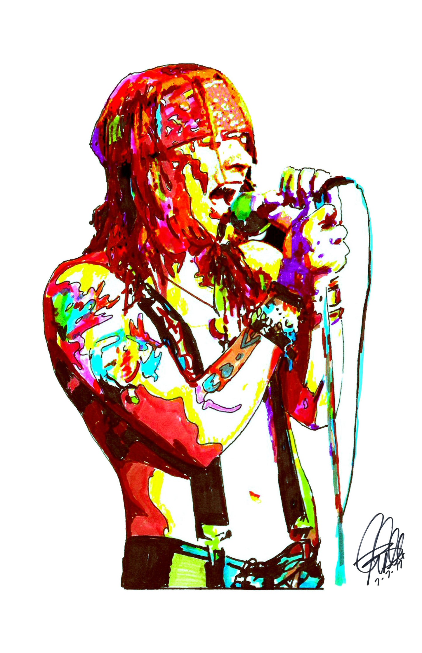 Axl Rose Guns N Roses Singer Rock Music Poster Print Wall Art 11x17