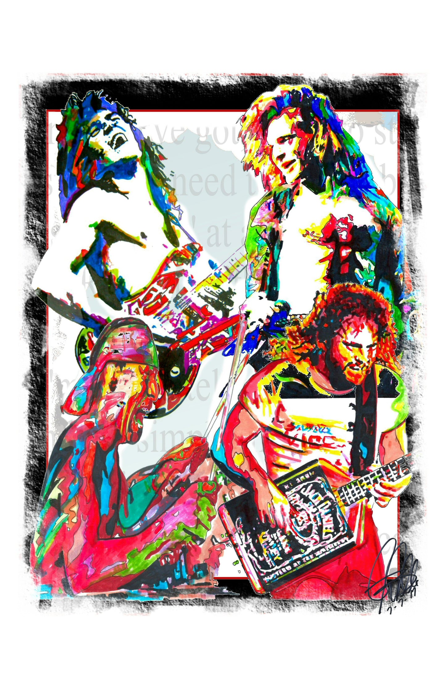 Van Halen Rock Music Poster Print Wall Art 11x17