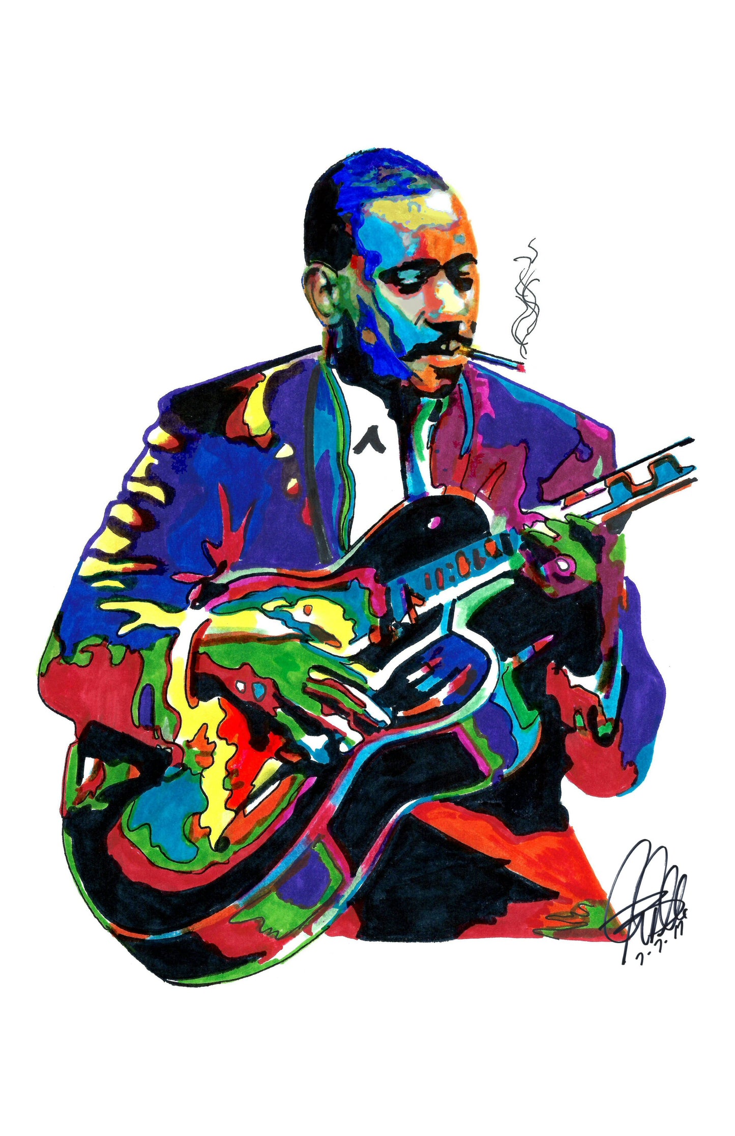 Wes Montgomery Guitar Music Poster Print Wall Art 11x17