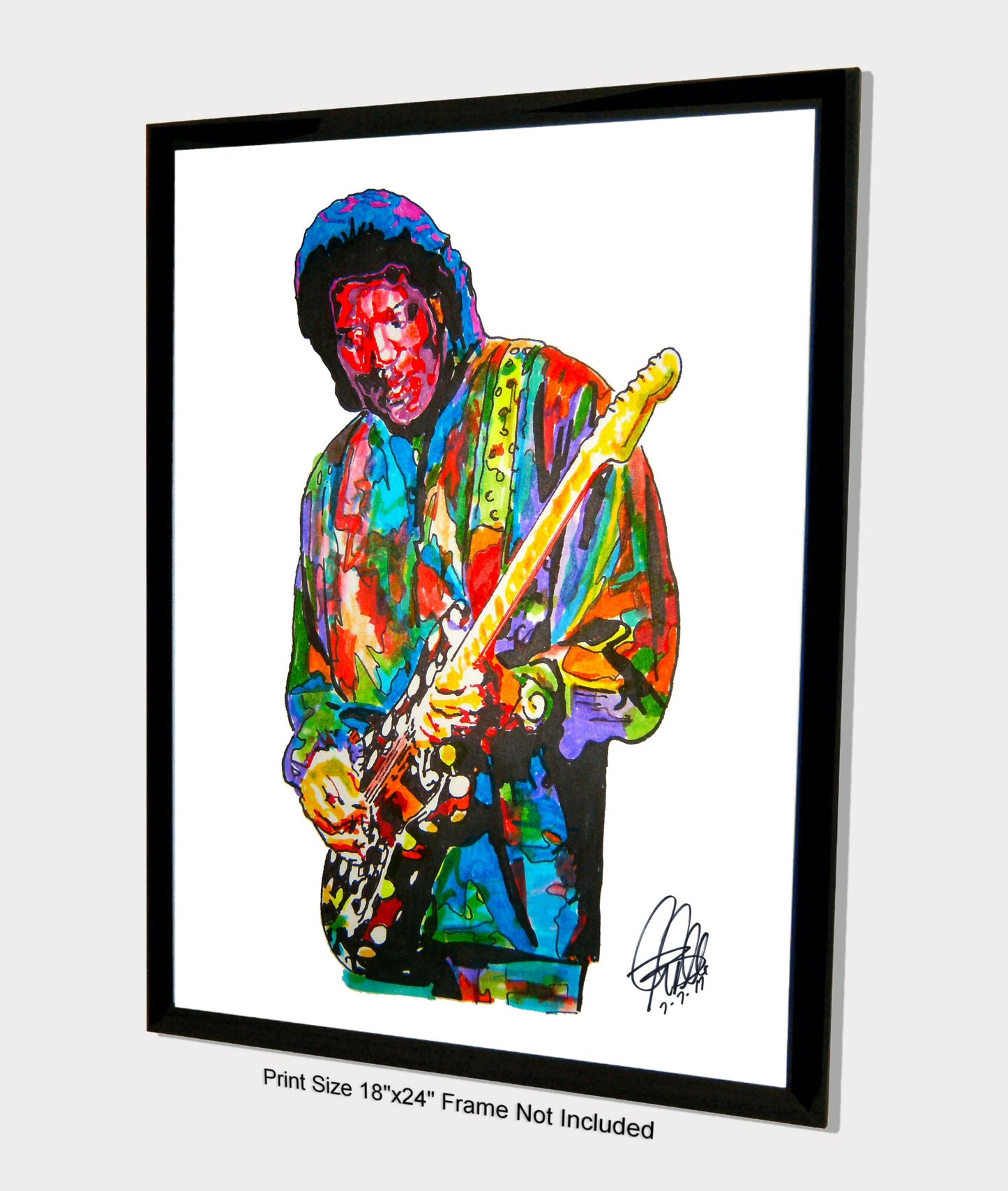 Buddy Guy Singer Guitar Chicago Blues Music Poster Print Wall Art 18x24
