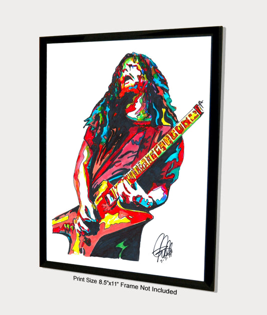 Dimebag Darrell Pantera Heavy Metal Rock Music Poster Print Wall Art 8.5x11