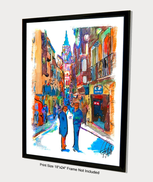 Vacation in Spain Europe Poster Print Wall Art 18x24