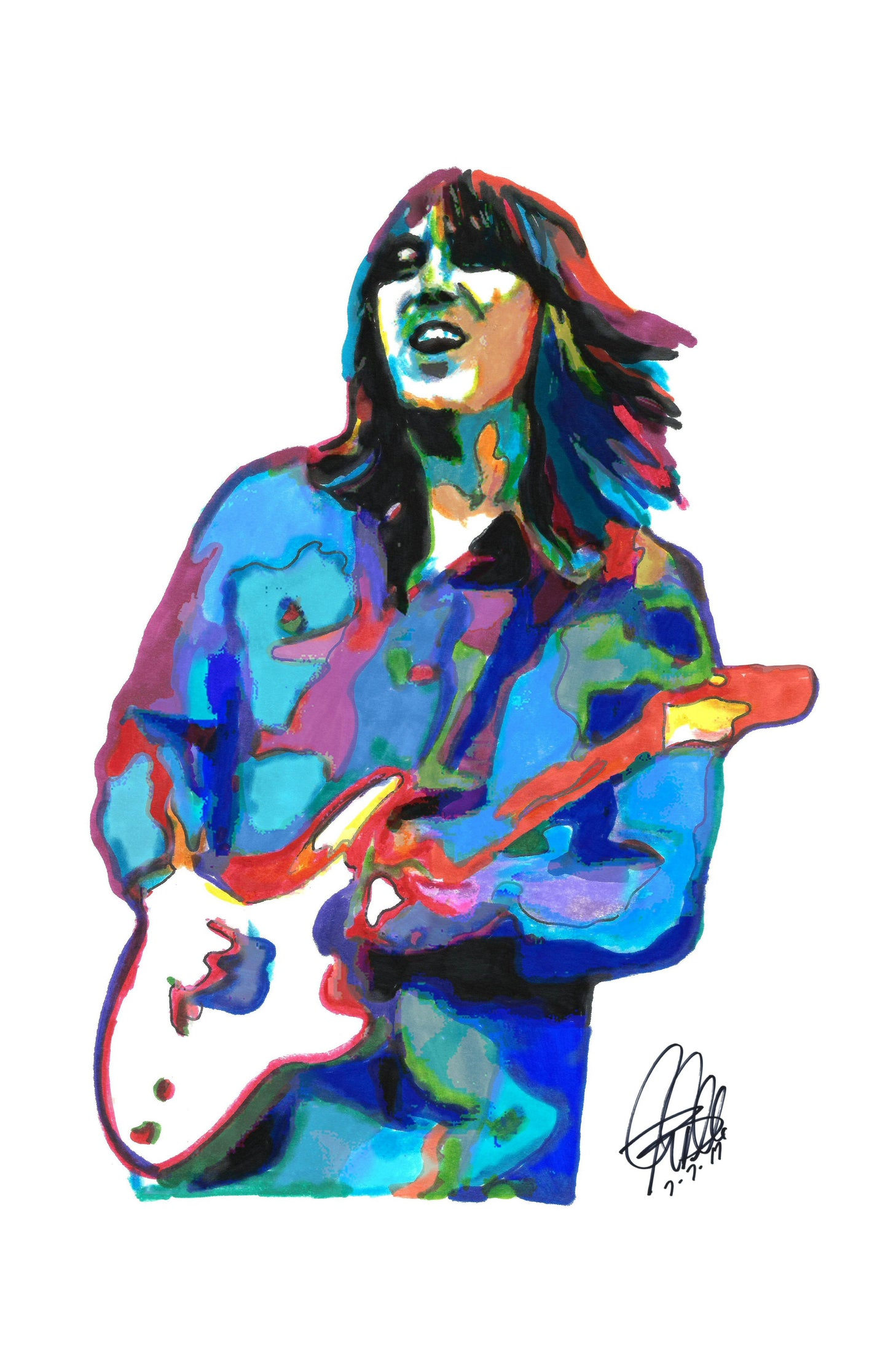 Terry Kath Chicago Guitar Blues Rock Music Poster Print Wall Art 11x17