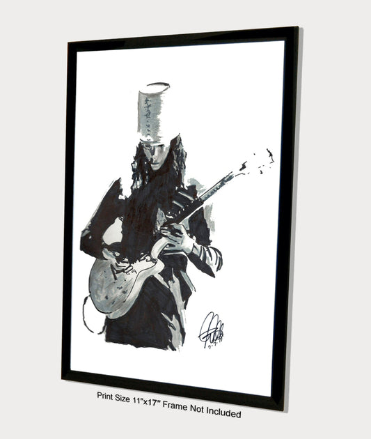 Buckethead Guitar Metal Hard Rock Music Poster Print Wall Art 11x17