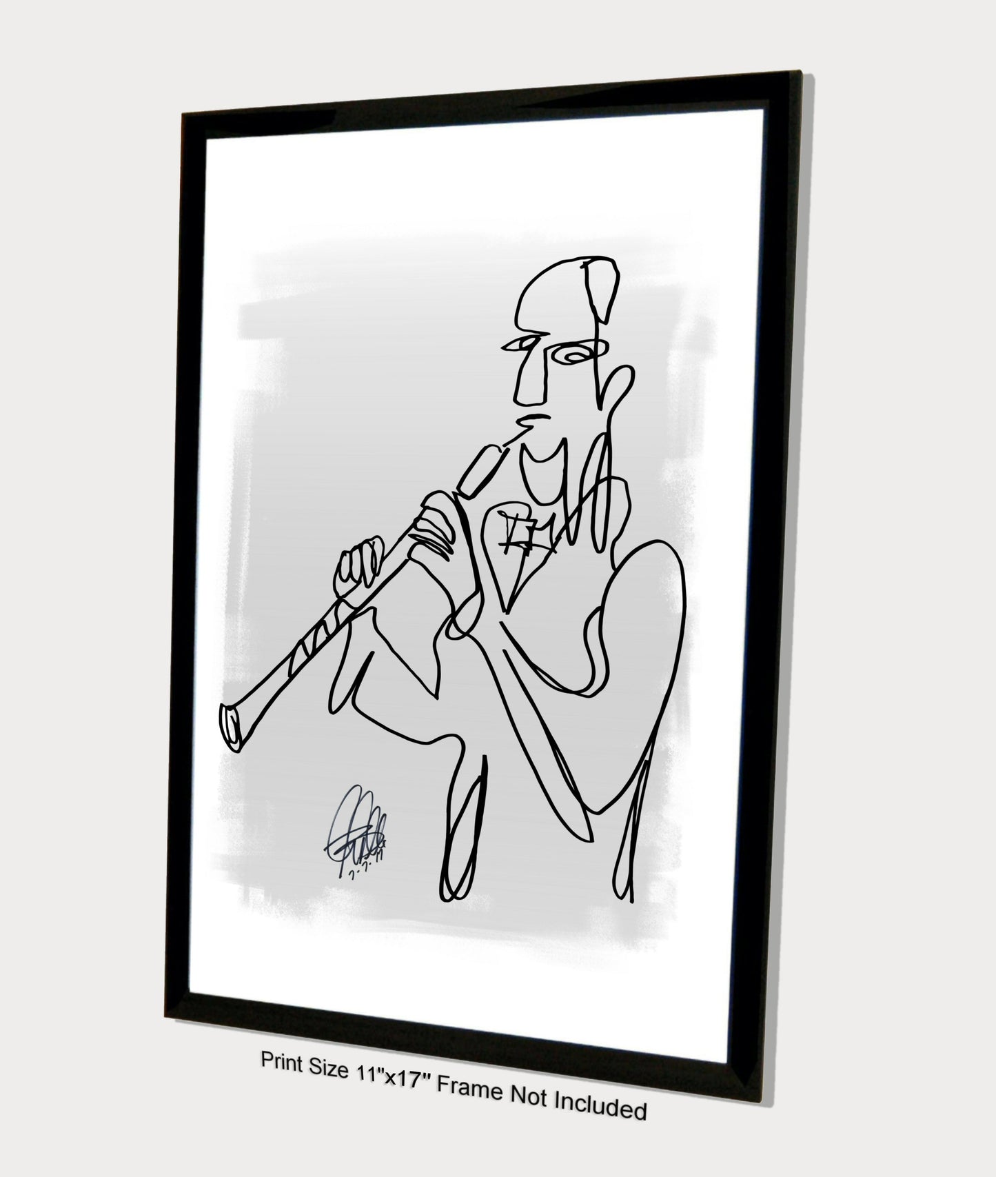 Clarinet Player Concert Music Poster Print Wall Art 11x17