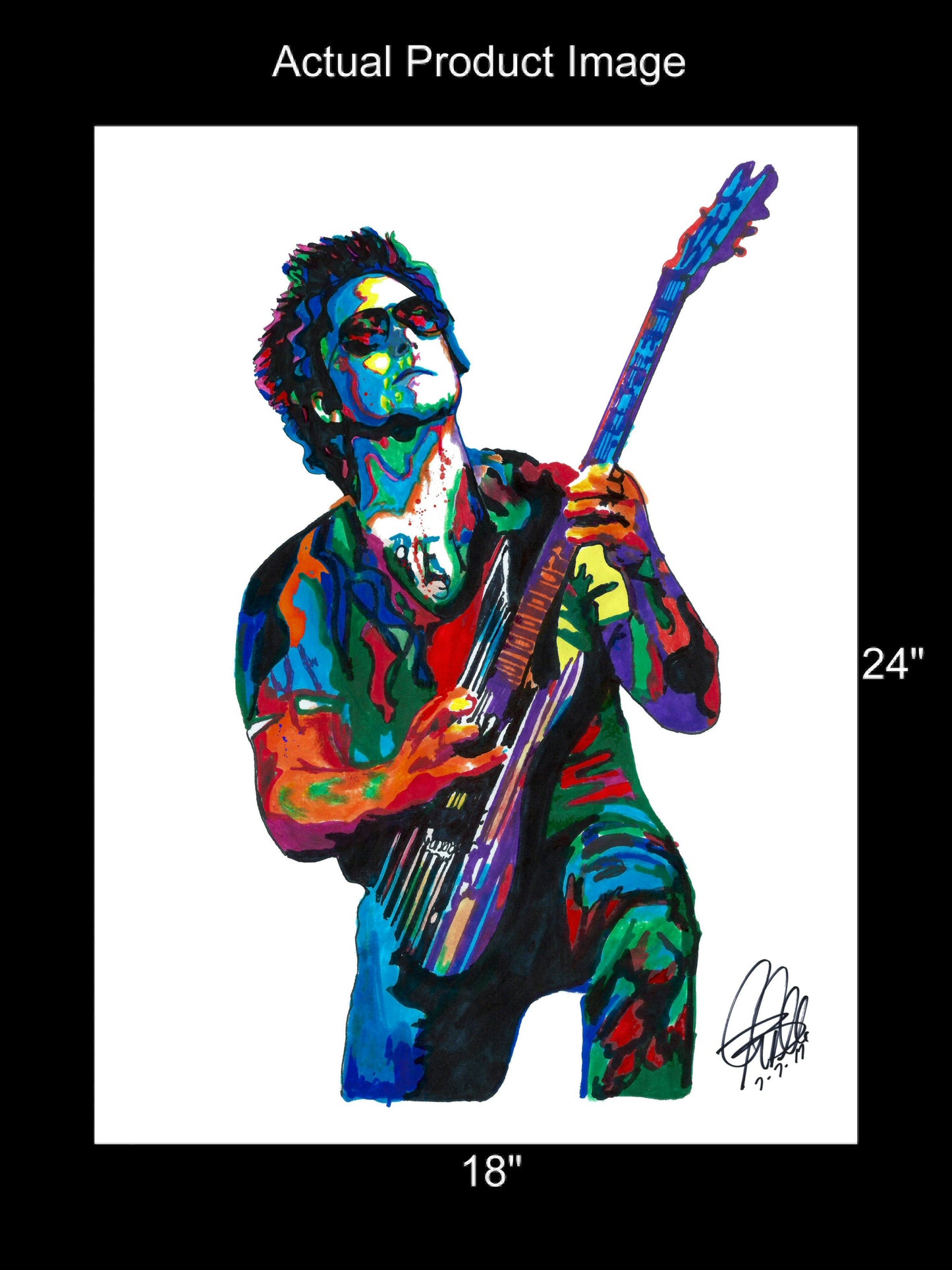 Synyster Gates Avenged Sevenfold Guitar Metal Music Print Poster Wall Art 18x24