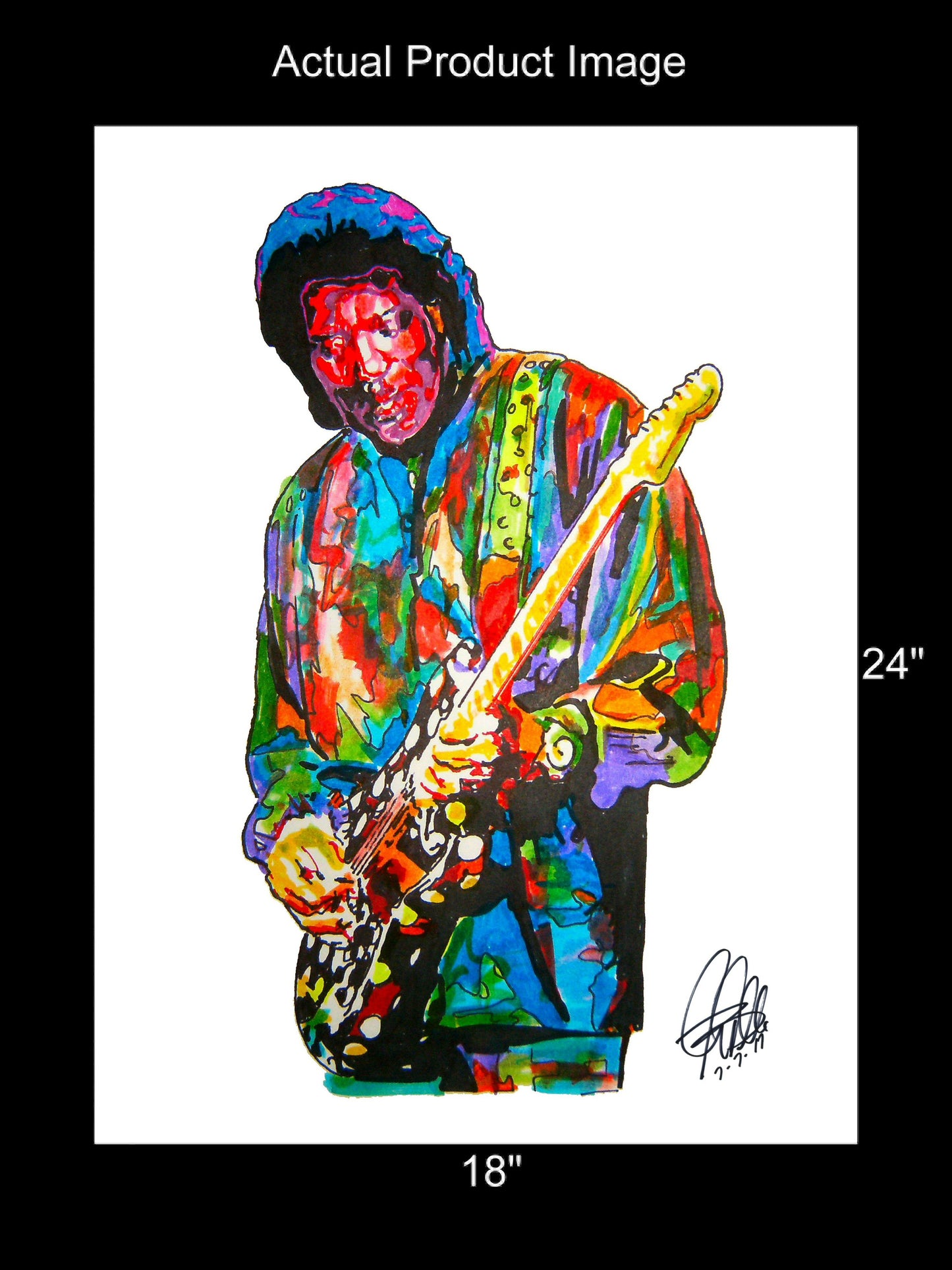 Buddy Guy Singer Guitar Chicago Blues Music Poster Print Wall Art 18x24