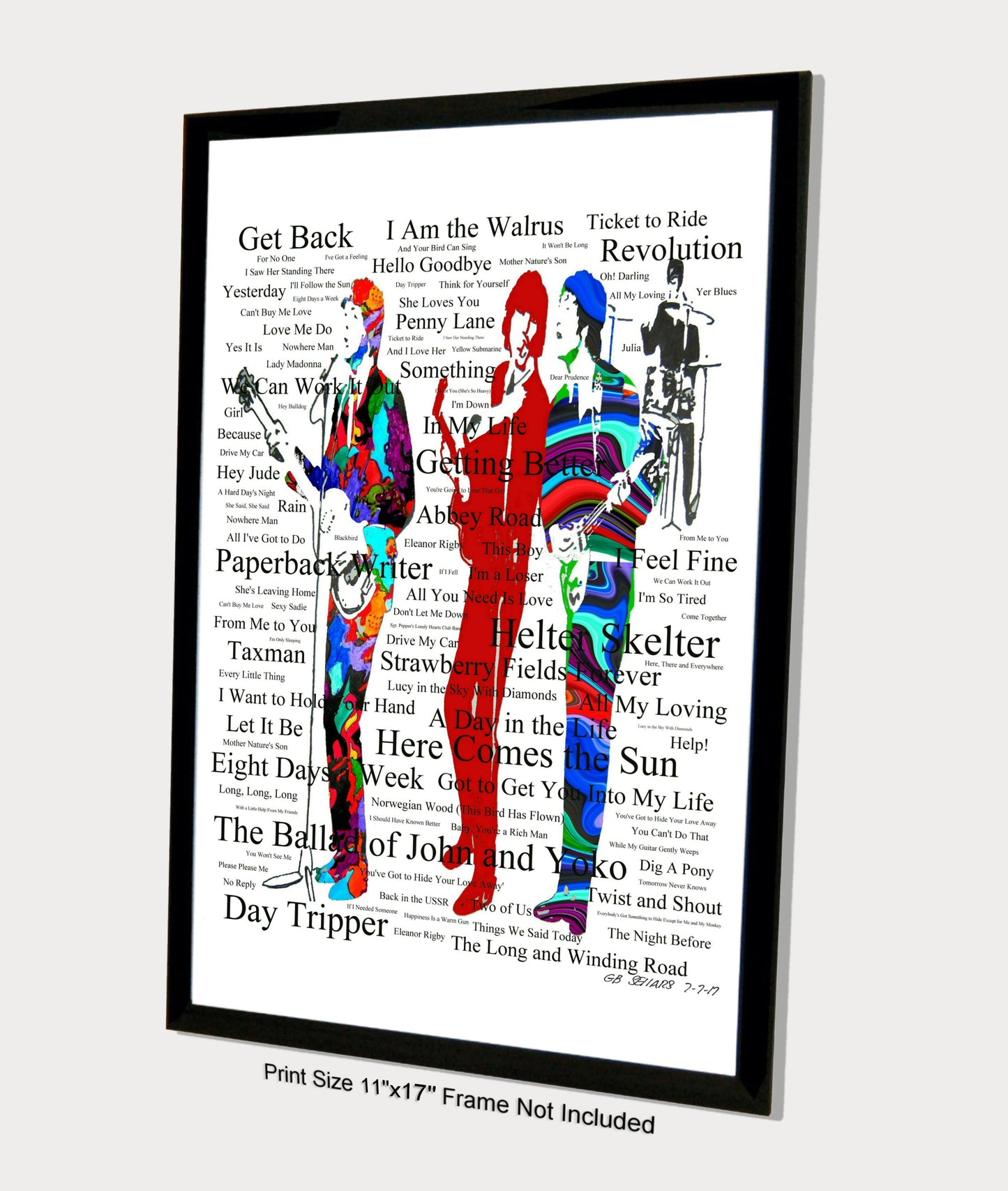 The Beatles Songs John Paul George Ringo Music Poster Print Wall Art 11x17