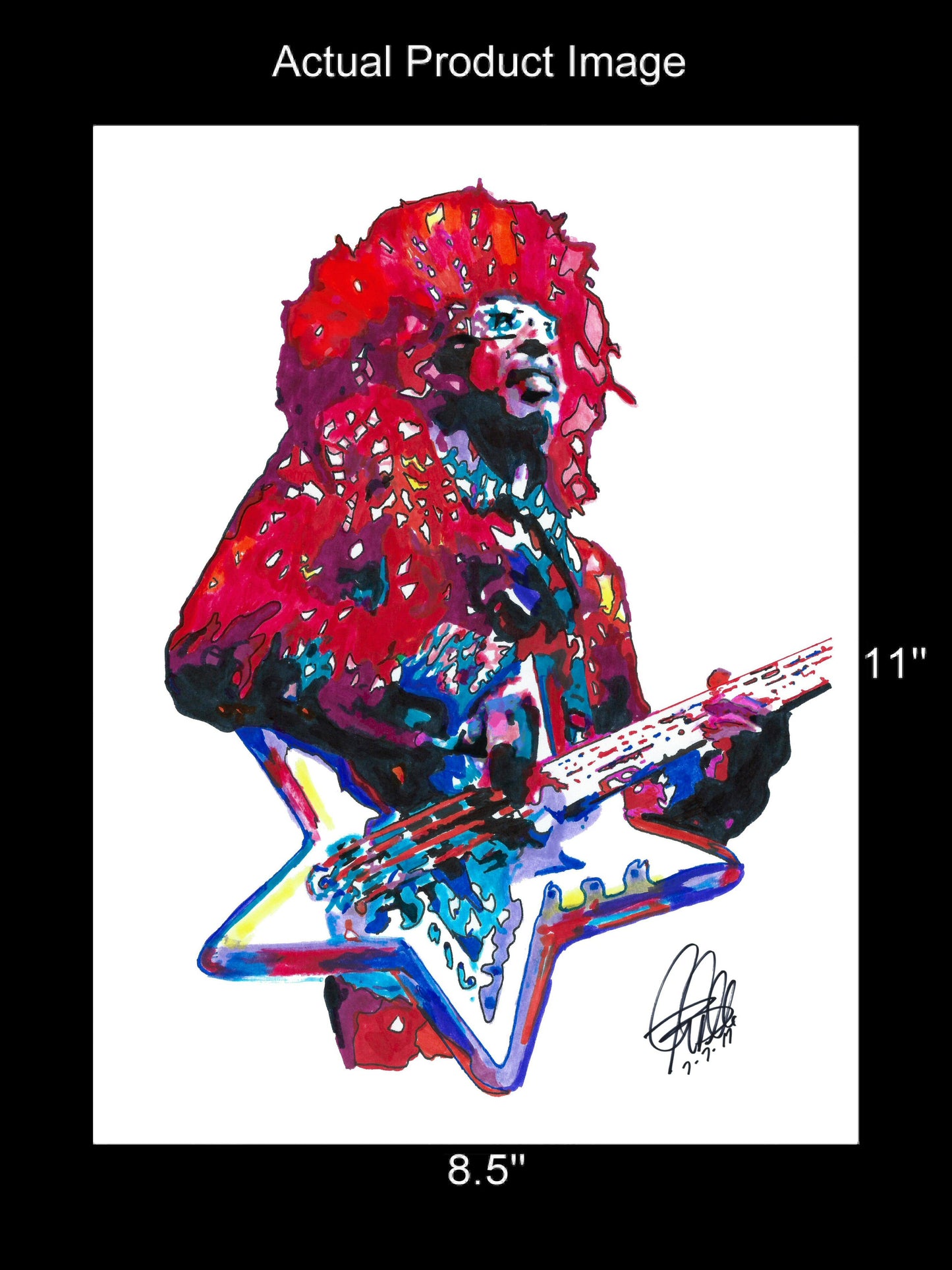 Bootsy Collins Parliament Funkadelic Funk Music Print Poster Wall Art 8.5x11
