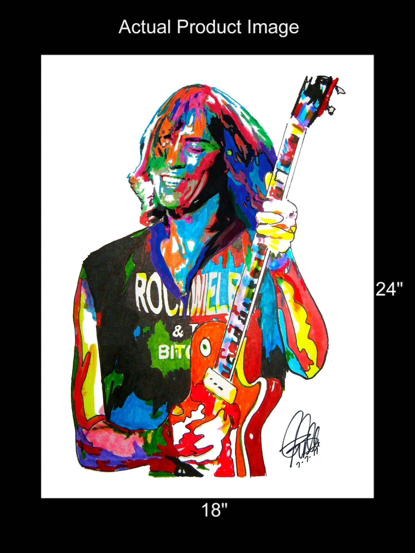 Tom Scholz Boston Guitar Rock Music Print Poster Wall Art 18x24