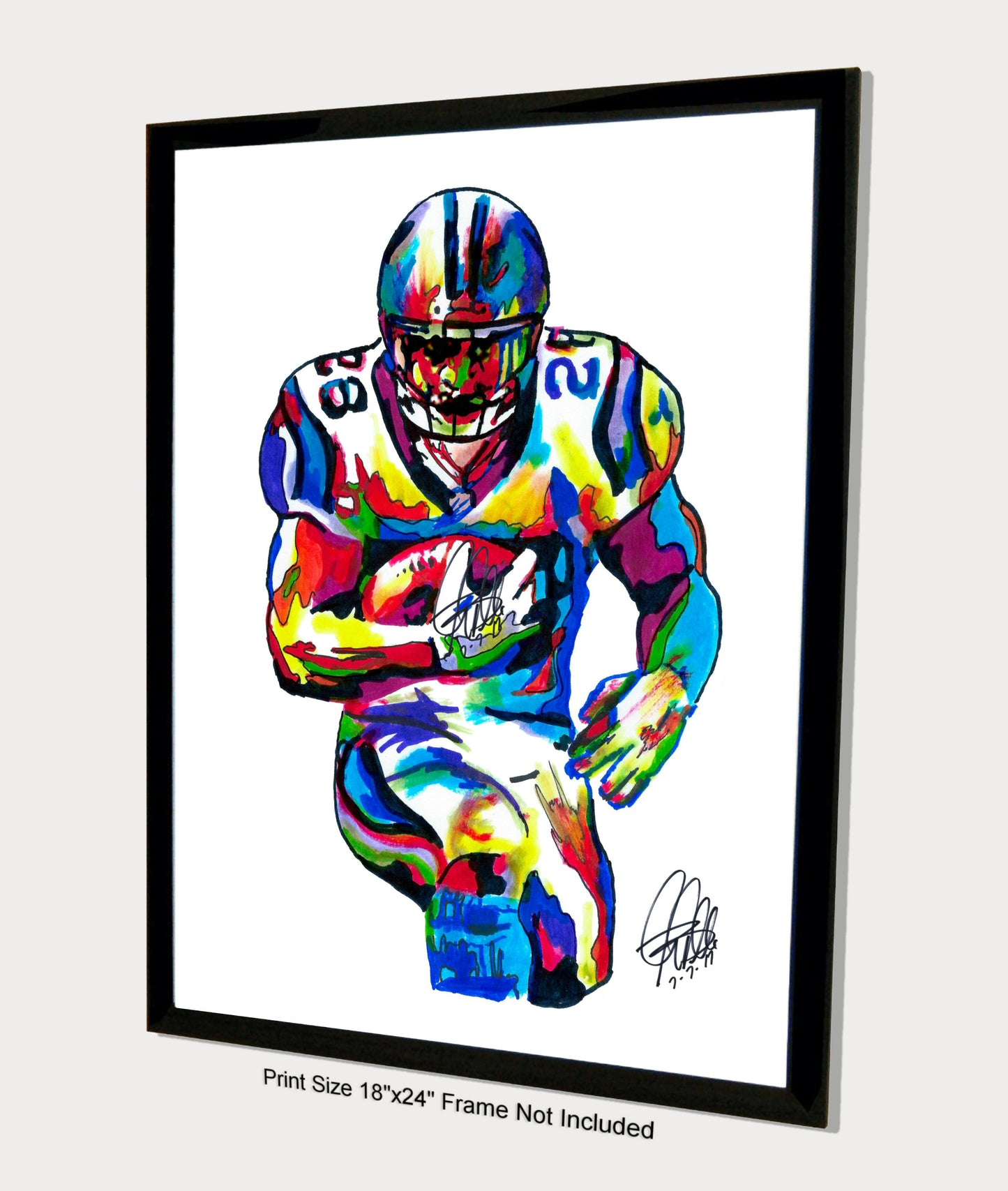 Jonathan Stewart Carolina Panthers Football Sports Print Poster Wall Art 18x24