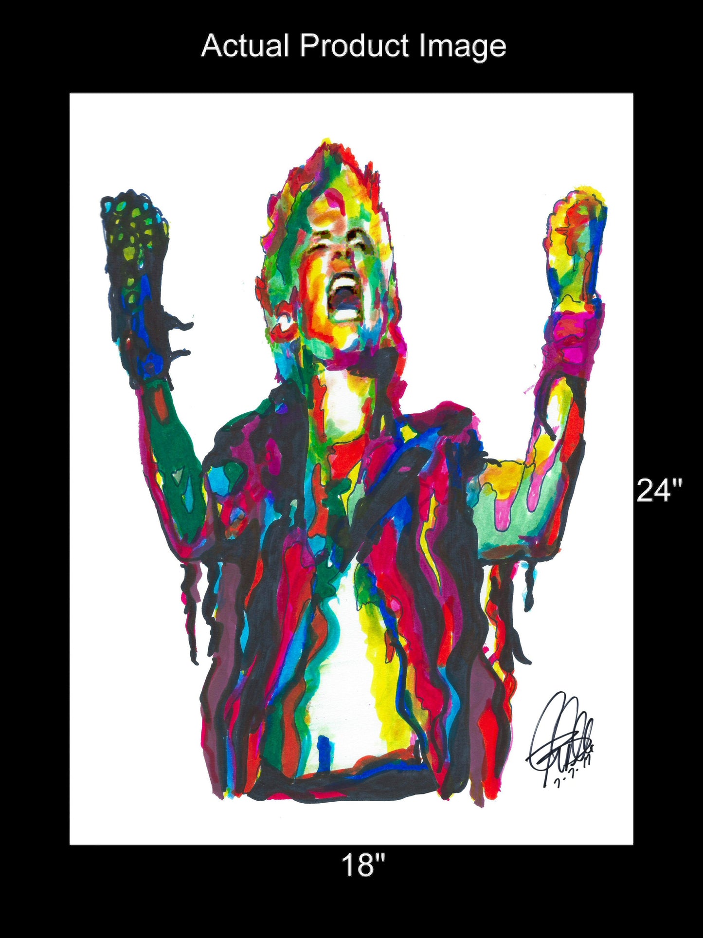 Billy Idol Singer Punk Rock Music Wall Art Poster Print 18x24