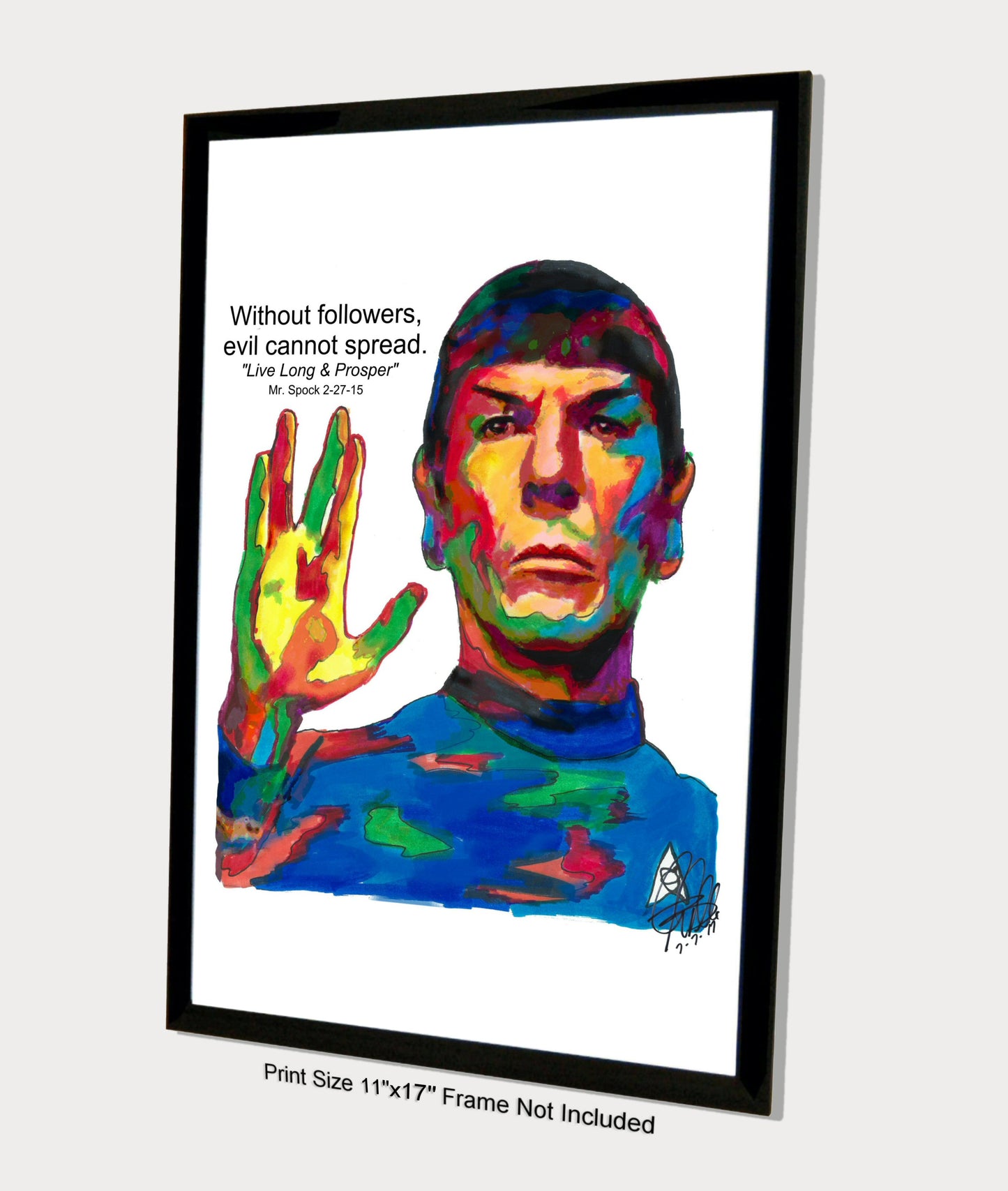 Spock Leonard Nimoy Star Trek Poster Print Wall Art 11x17