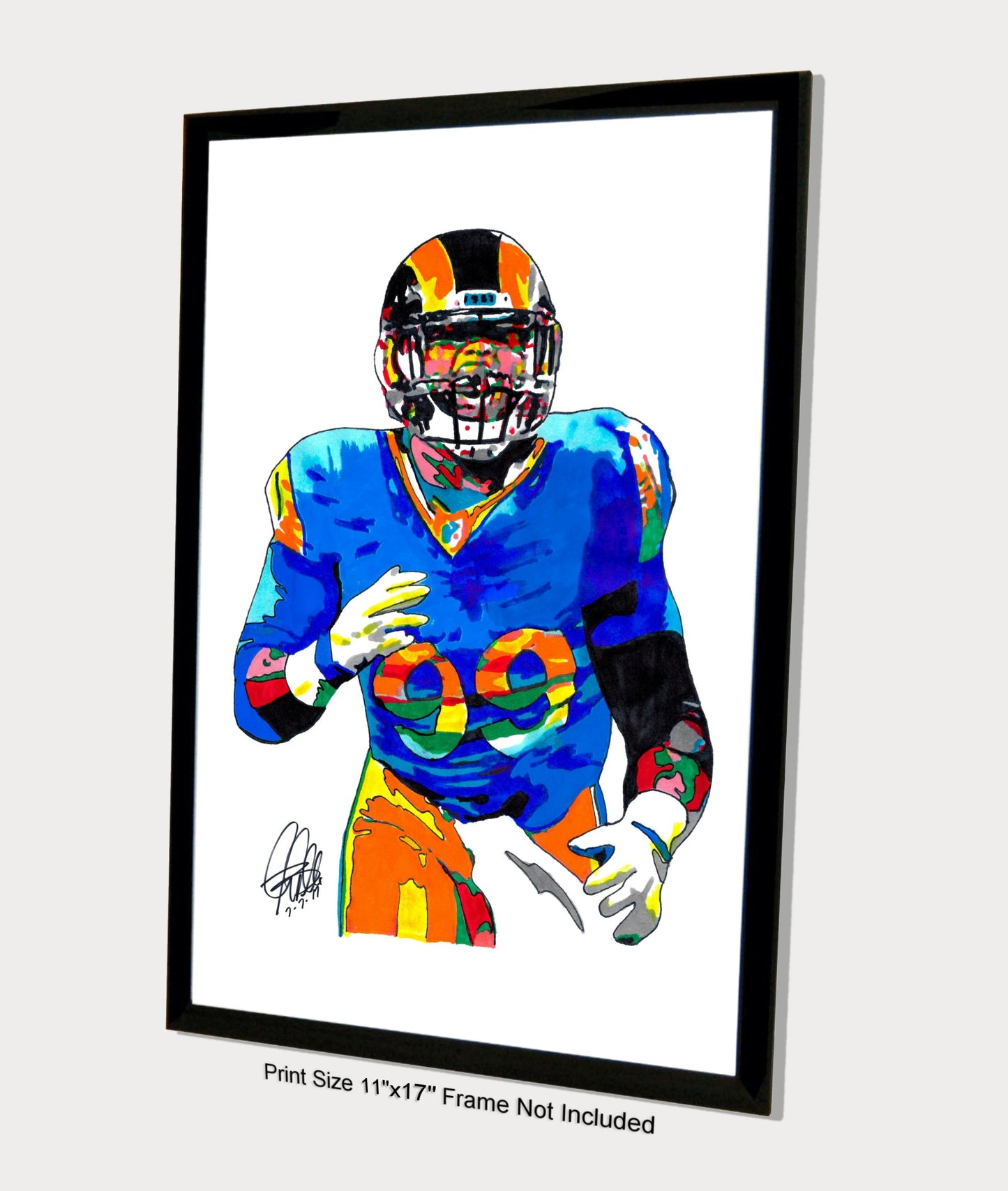 Aaron Donald Los Angeles Rams Football Sports Poster Print Wall Art 11x17