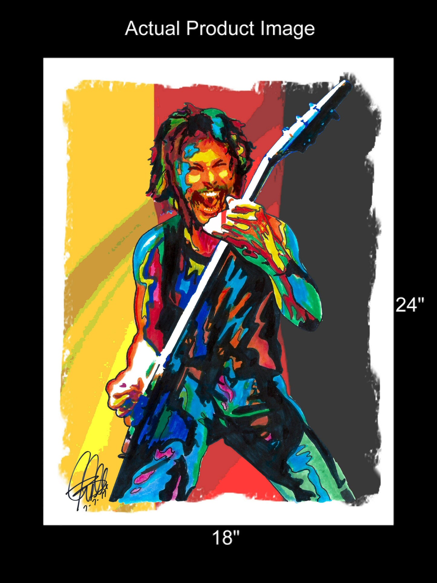 Rudolf Schenker Scorpions Guitar Hard Rock Music Poster Print Wall Art 18x24