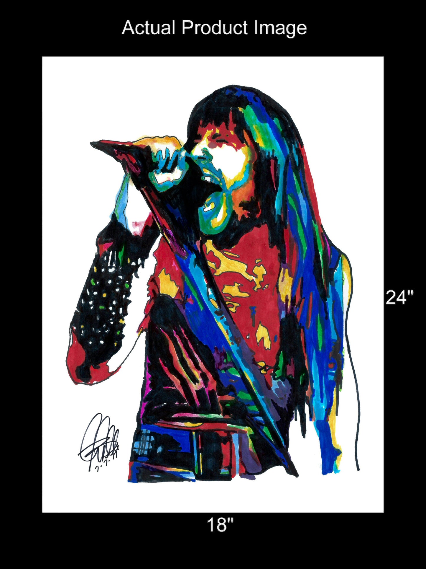 Bruce Dickinson Iron Maiden Singer Metal Music Poster Print Wall Art 18x24