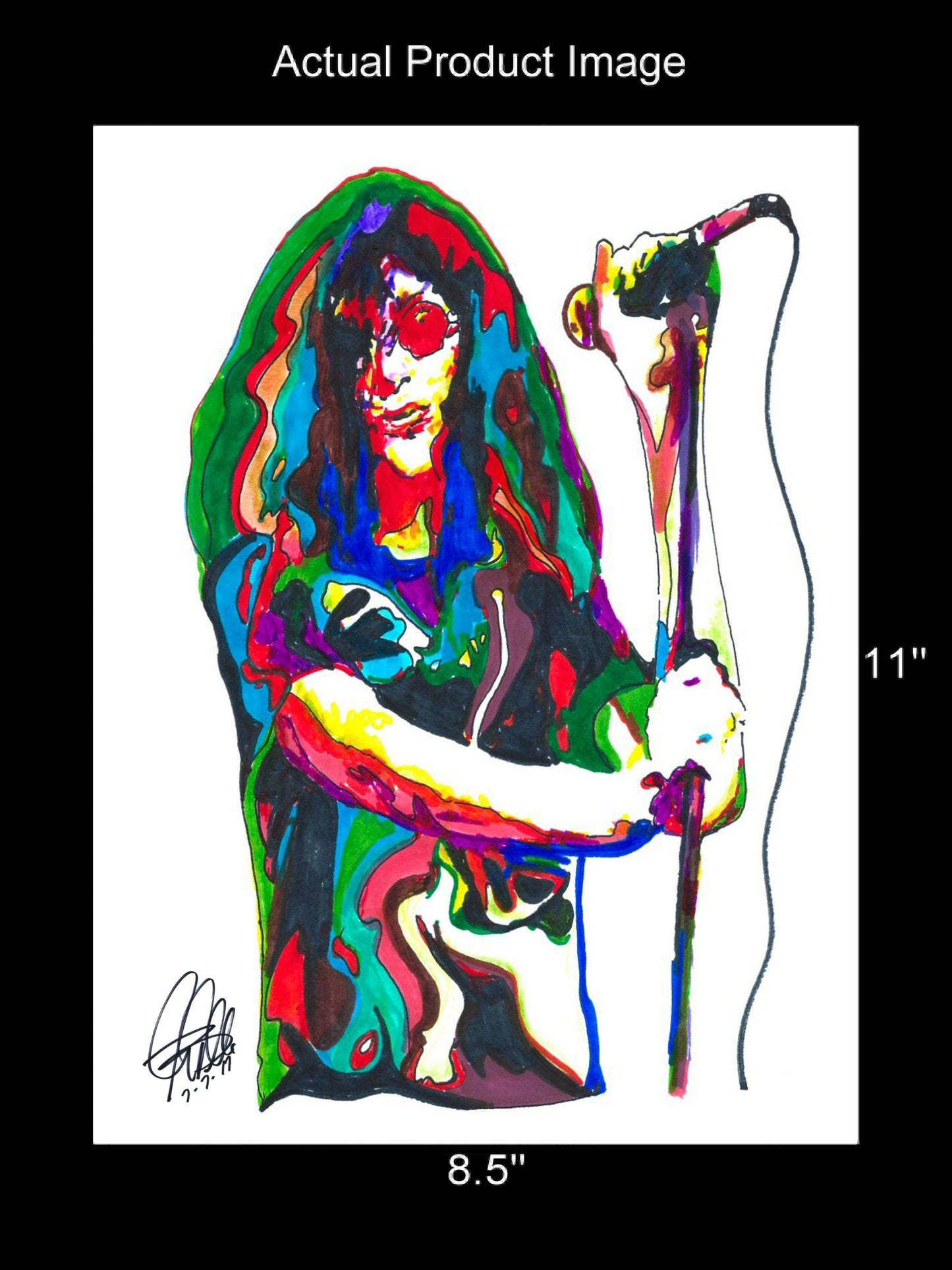 Joey Ramone Ramones Singer Punk Rock Music Poster Print Wall Art 8.5x11