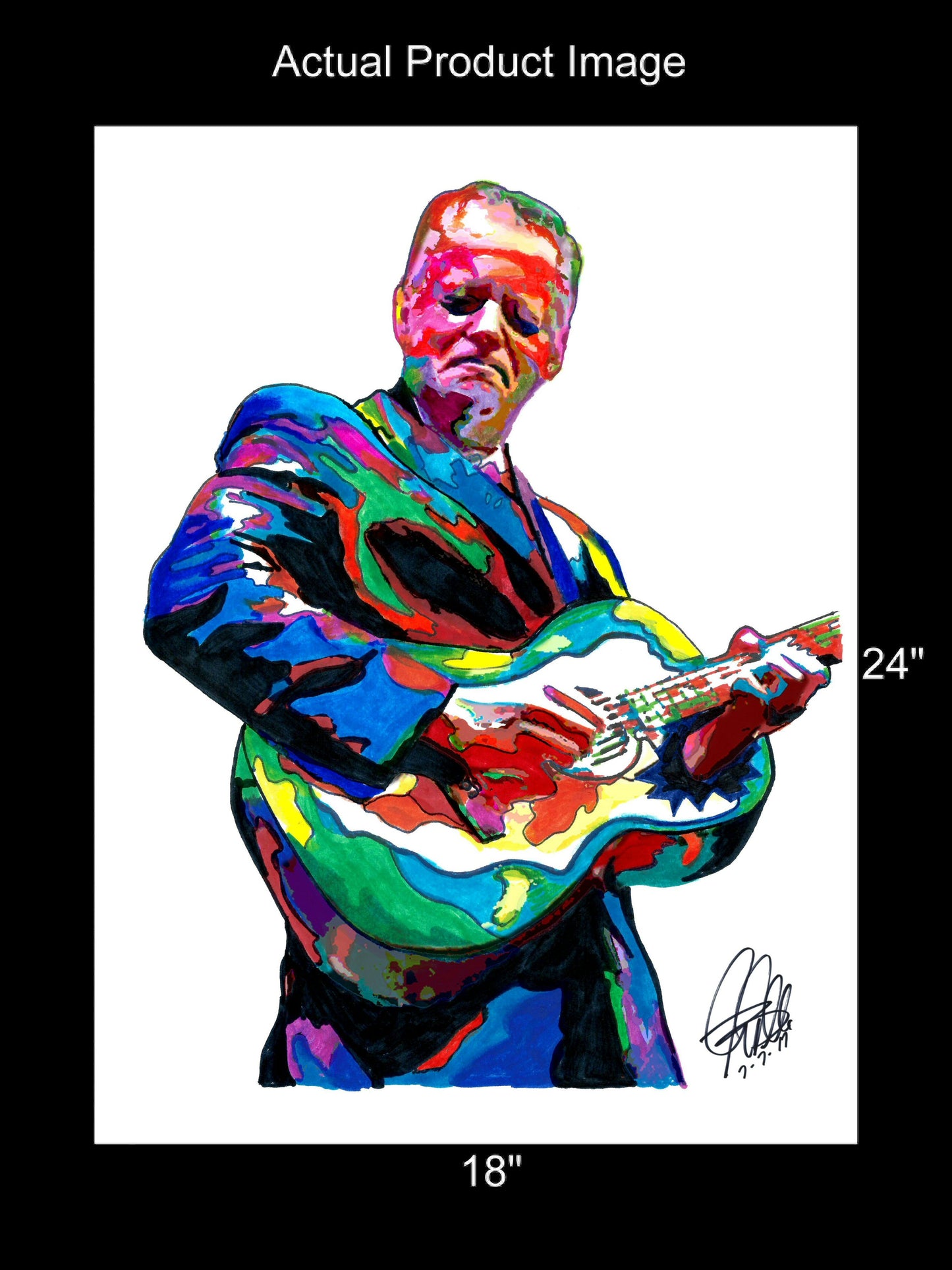 Tommy Emmanuel Acoustic Guitar Pop Rock Music Poster Print Wall Art 18x24