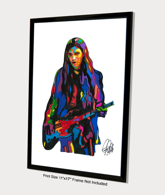 Dennis Dunaway Alice Cooper Bass Guitar Rock Music Poster Print Wall Art 11x17