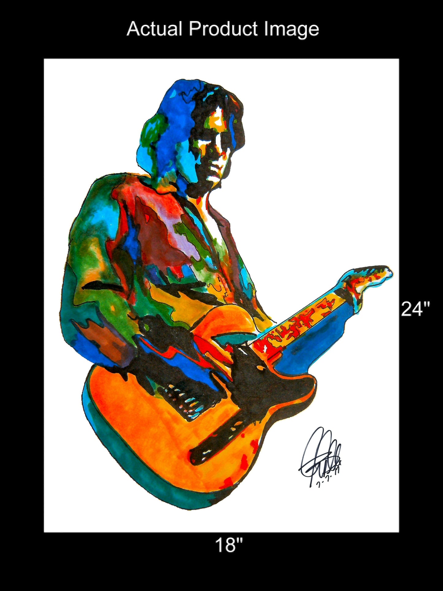 Jeff Buckley Singer Guitar Soul Blues Rock Music Poster Print Wall Art 18x24