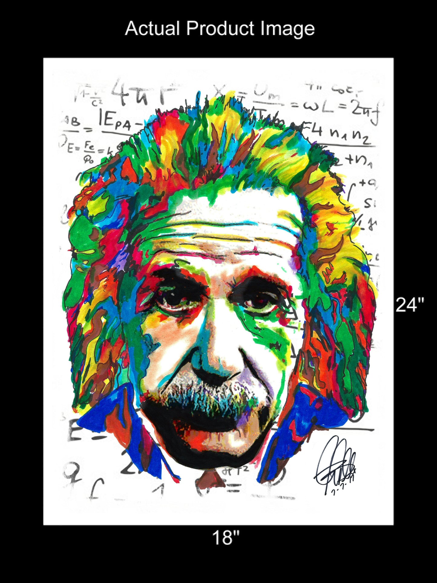 Albert Einstein Science Poster Print Wall Art 18x24