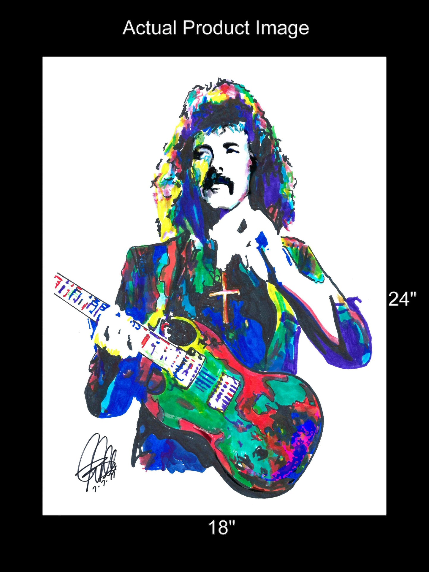 Tony Iommi Black Sabbath Guitar Heavy Metal Music Print Poster Wall Art 18x24