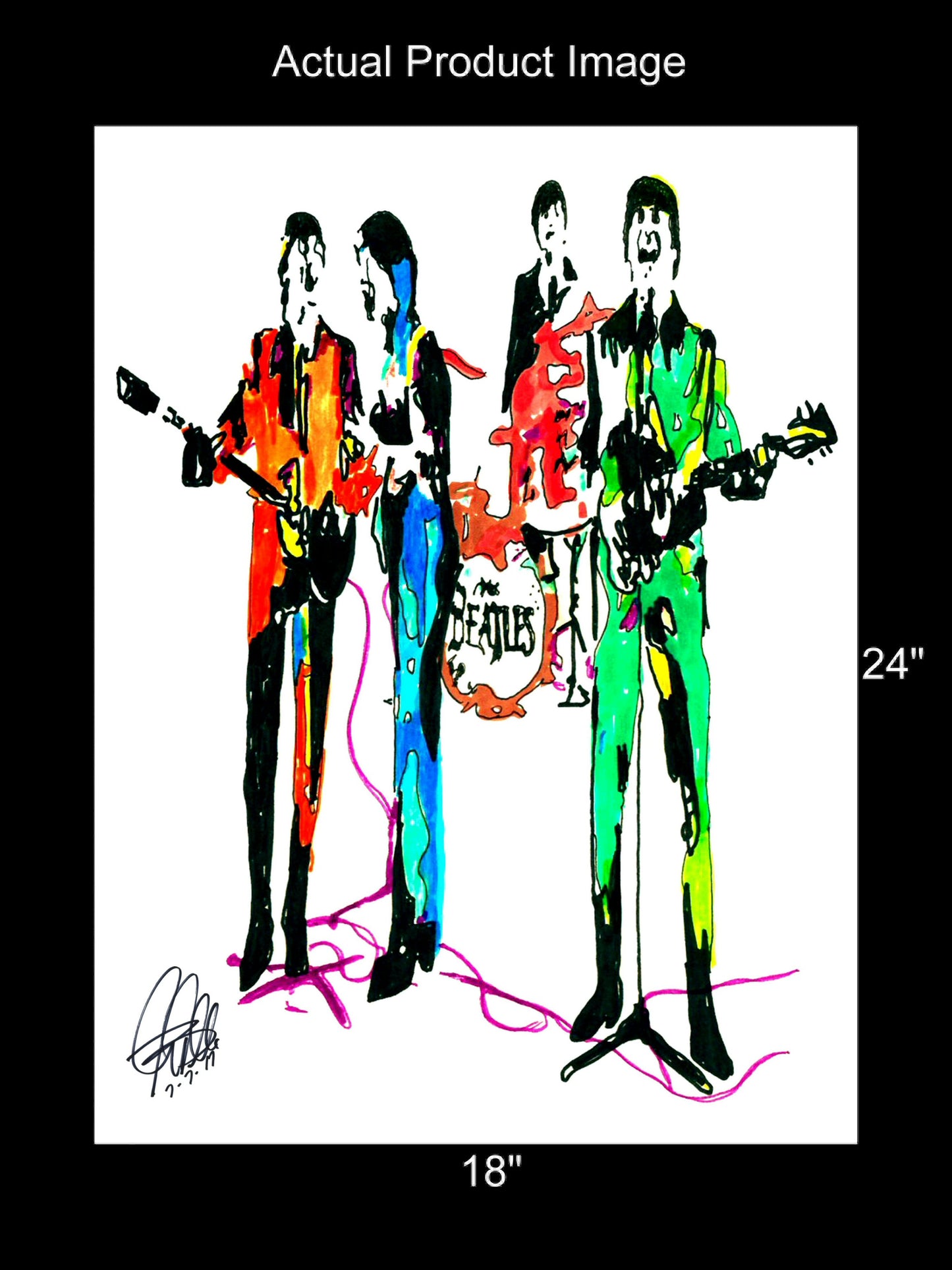 The Beatles Lennon McCartney Harrison Ringo Music Poster Print 18x24