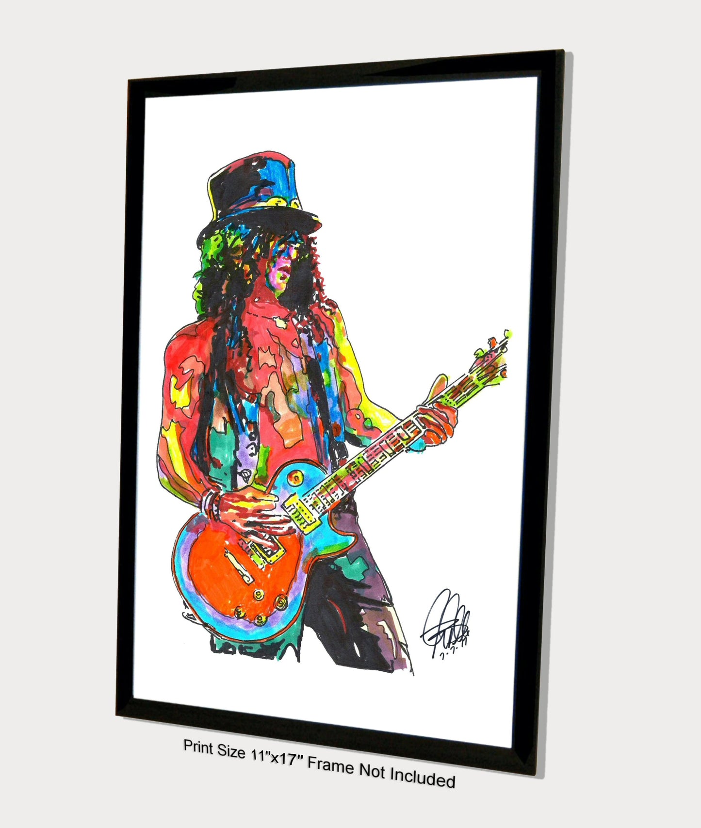 Slash Guns N Roses Guitar Rock Music Poster Print Wall Art 11x17