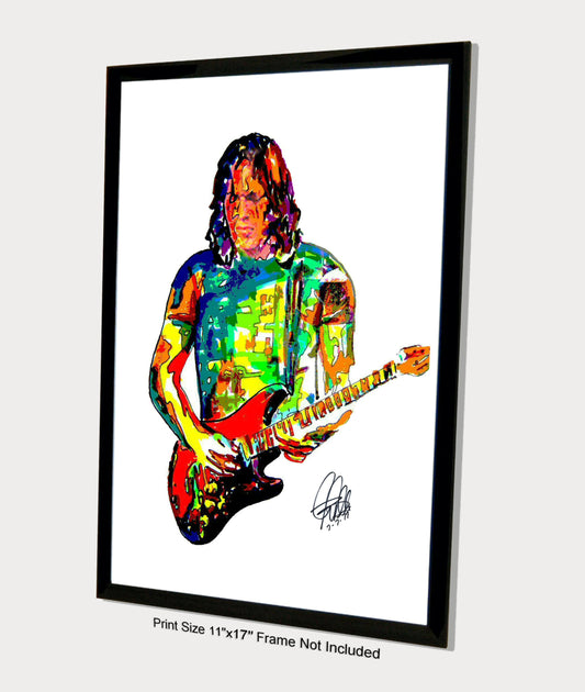 David Gilmour Pink Floyd Singer Guitar Rock Music Poster Print Wall Art 11x17