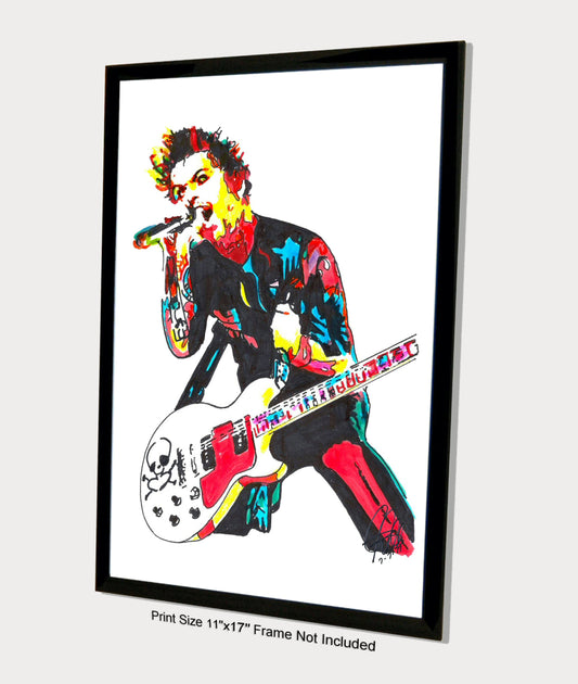 Billie Joe Armstrong Green Day Rock Music Poster Print Wall Art 11x17
