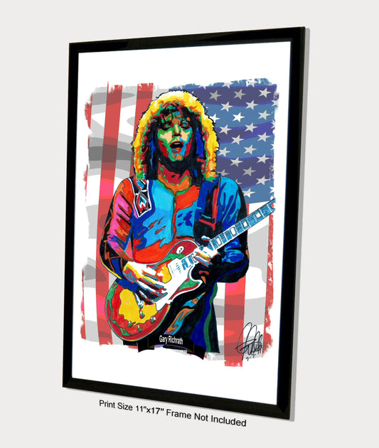 Gary Richrath REO Speedwagon Guitar Hard Rock Music Print Poster Wall Art 11x17