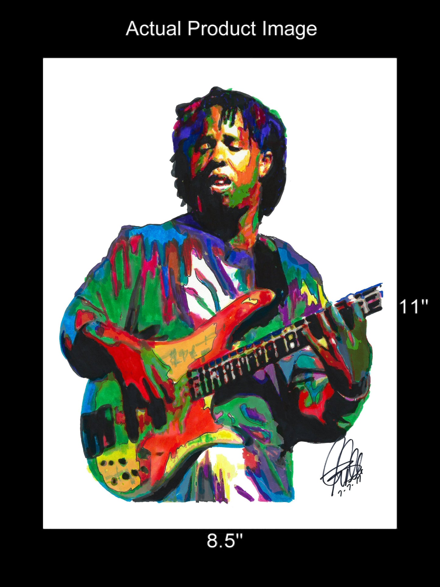 Victor Wooten American Bass Funk Rock Music Print Poster Wall Art 8.5x11